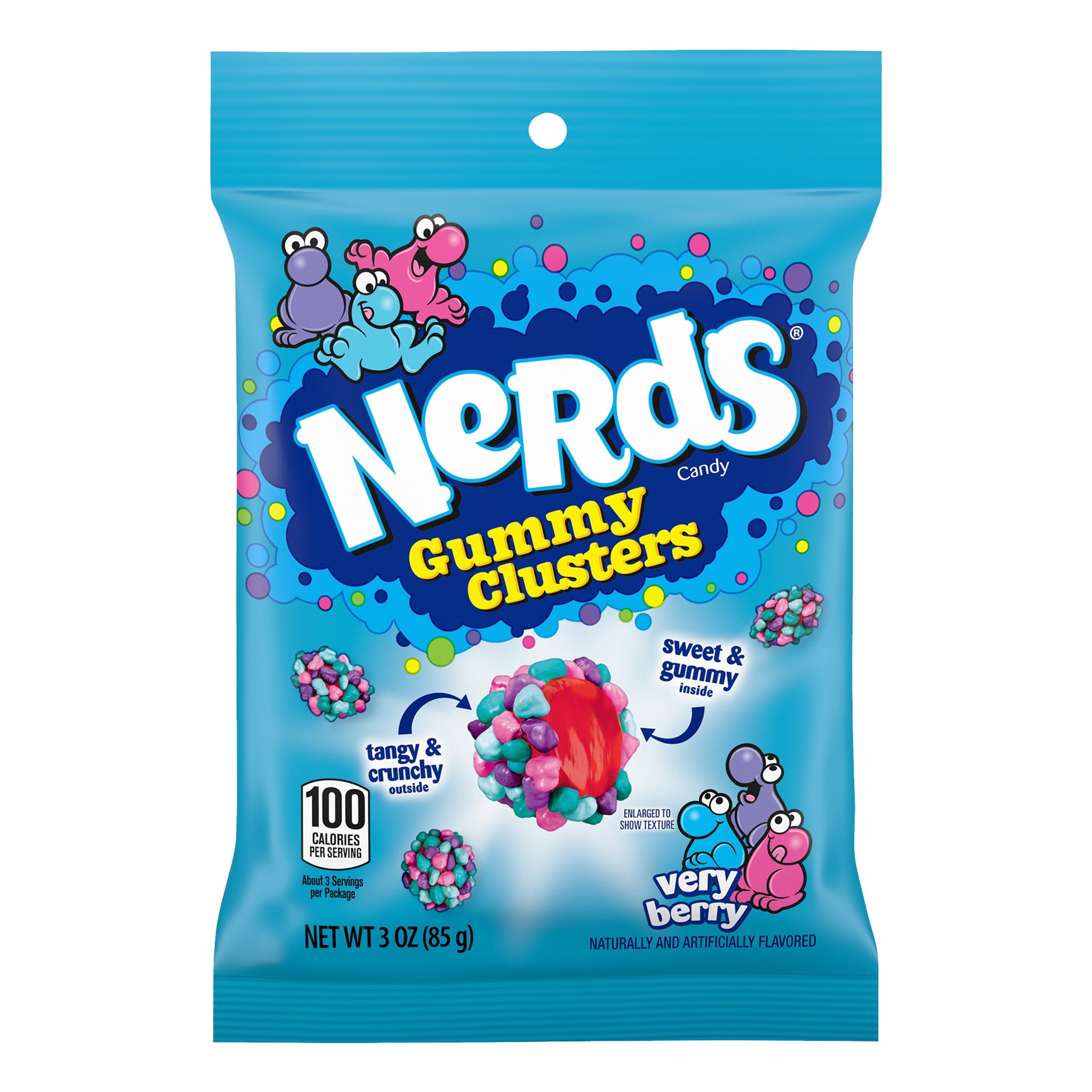 Nerds Gummy Clusters Very Berry - 85 gram | Hem//Godis & Läsk//Godis//Amerikanskt Godis | PartyOutlet