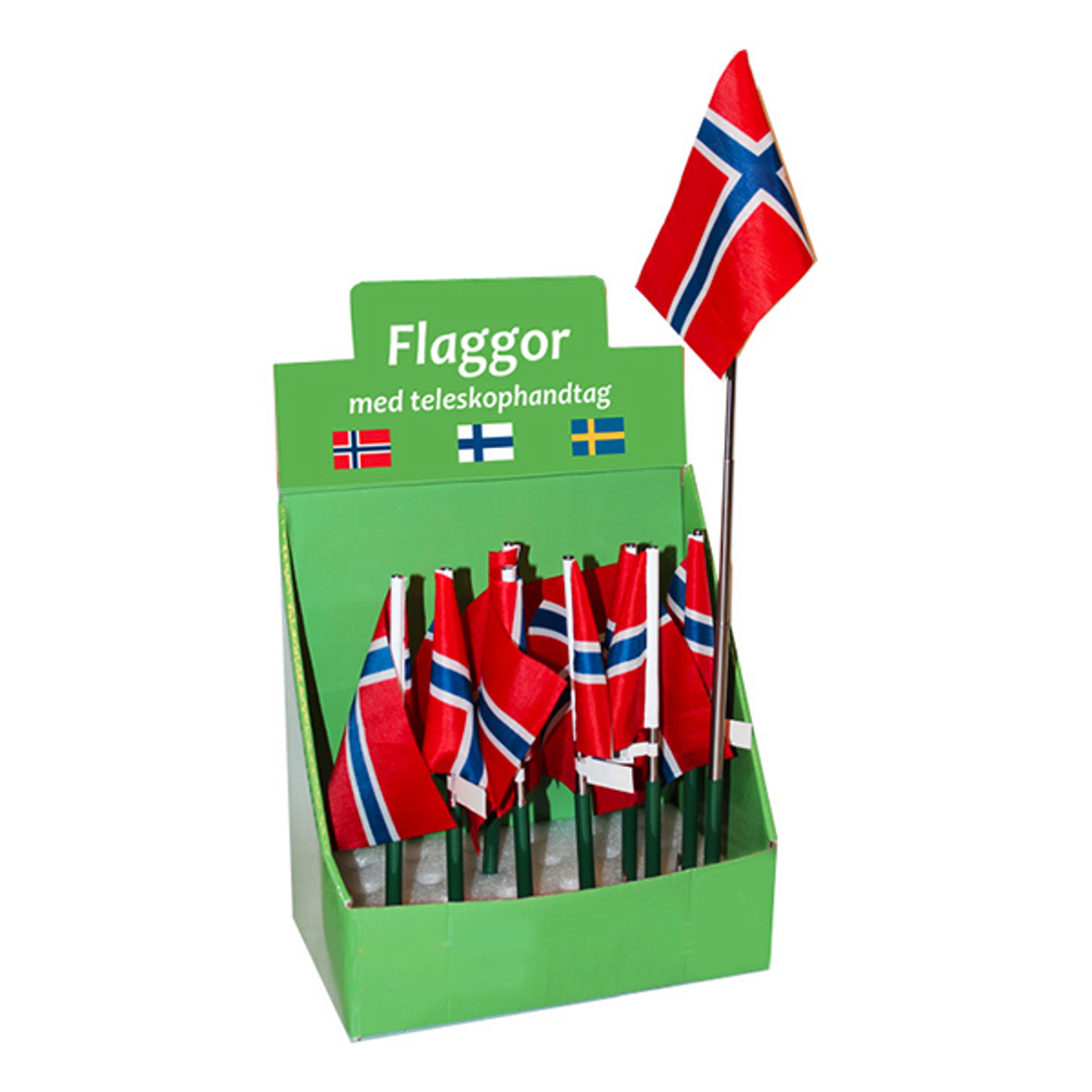 Läs mer om Norsk Flagga med Teleskophandtag