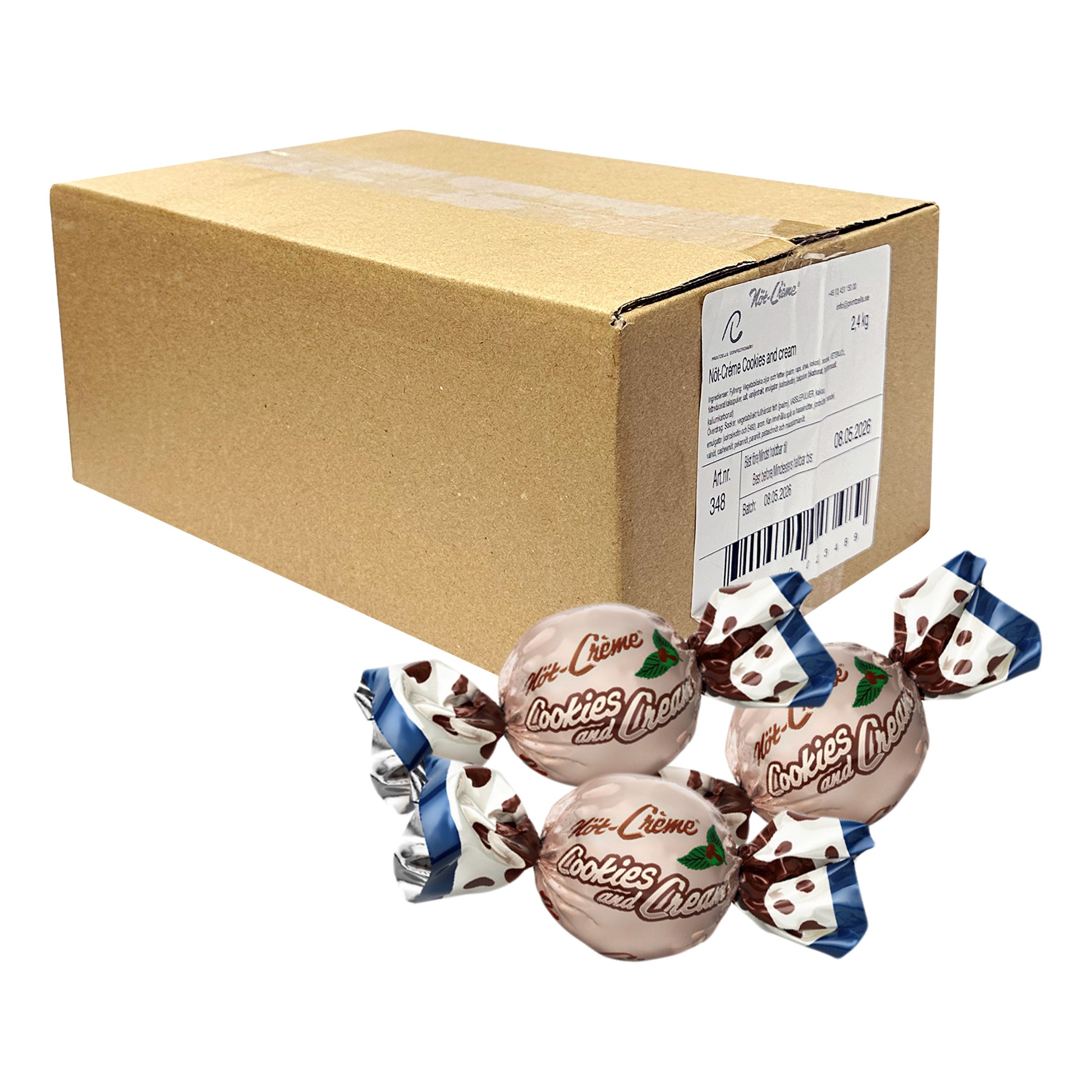 Nöt-Creme Cookies And Cream Storpack - 2,4 kg | Hem - Godis & Läsk - Godis - Retrogodis | Party Outlet