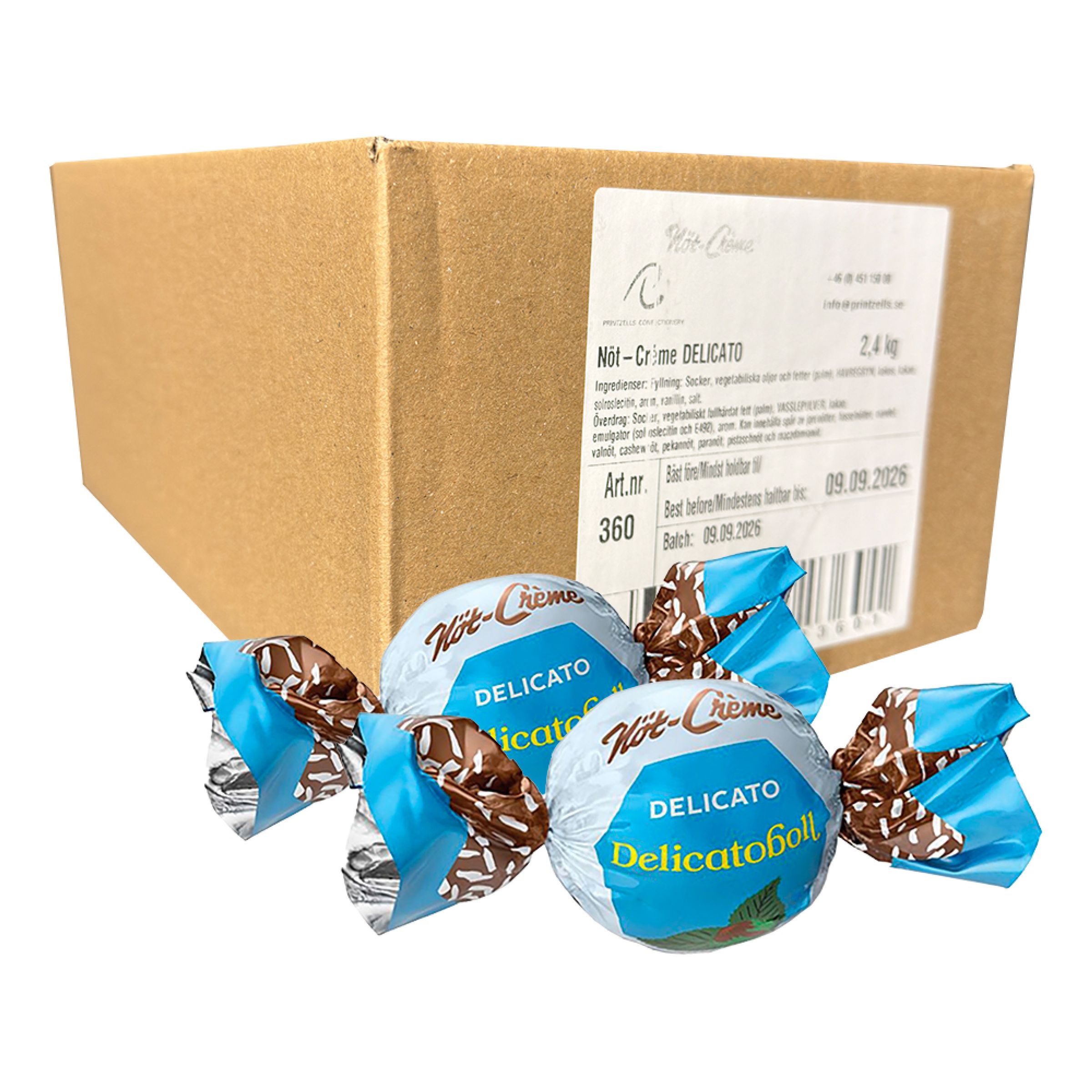 Nöt-Créme Delicato Pralin Storpack - 2,4 kg | Hem - Godis & Läsk - Godis - Choklad | Party Outlet