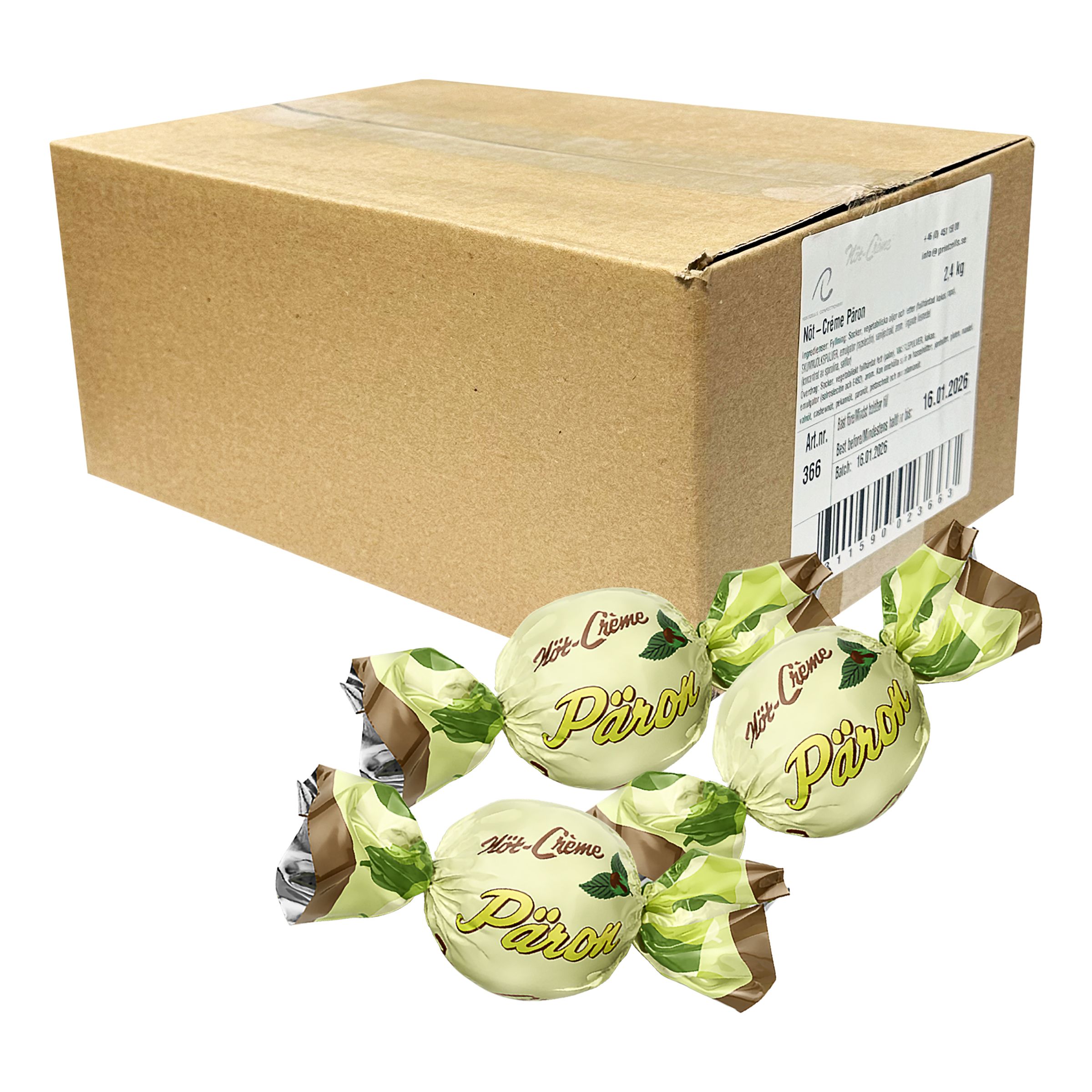 Nød-Creme Pære Praliner Økonomipakke - 2,4 kg