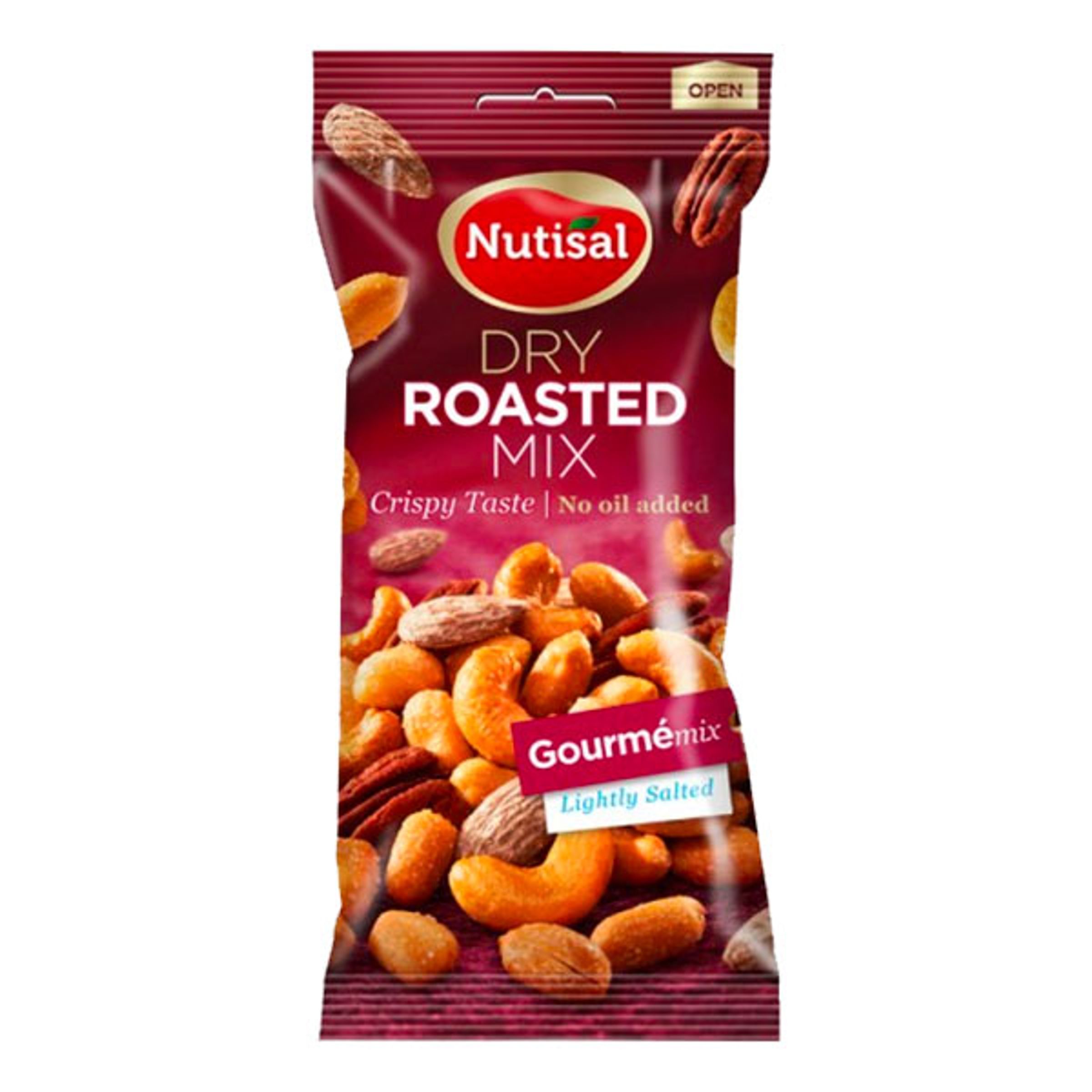 Läs mer om Nutisal Rostade Nötter Gourme Mix i Påse - 60 gram