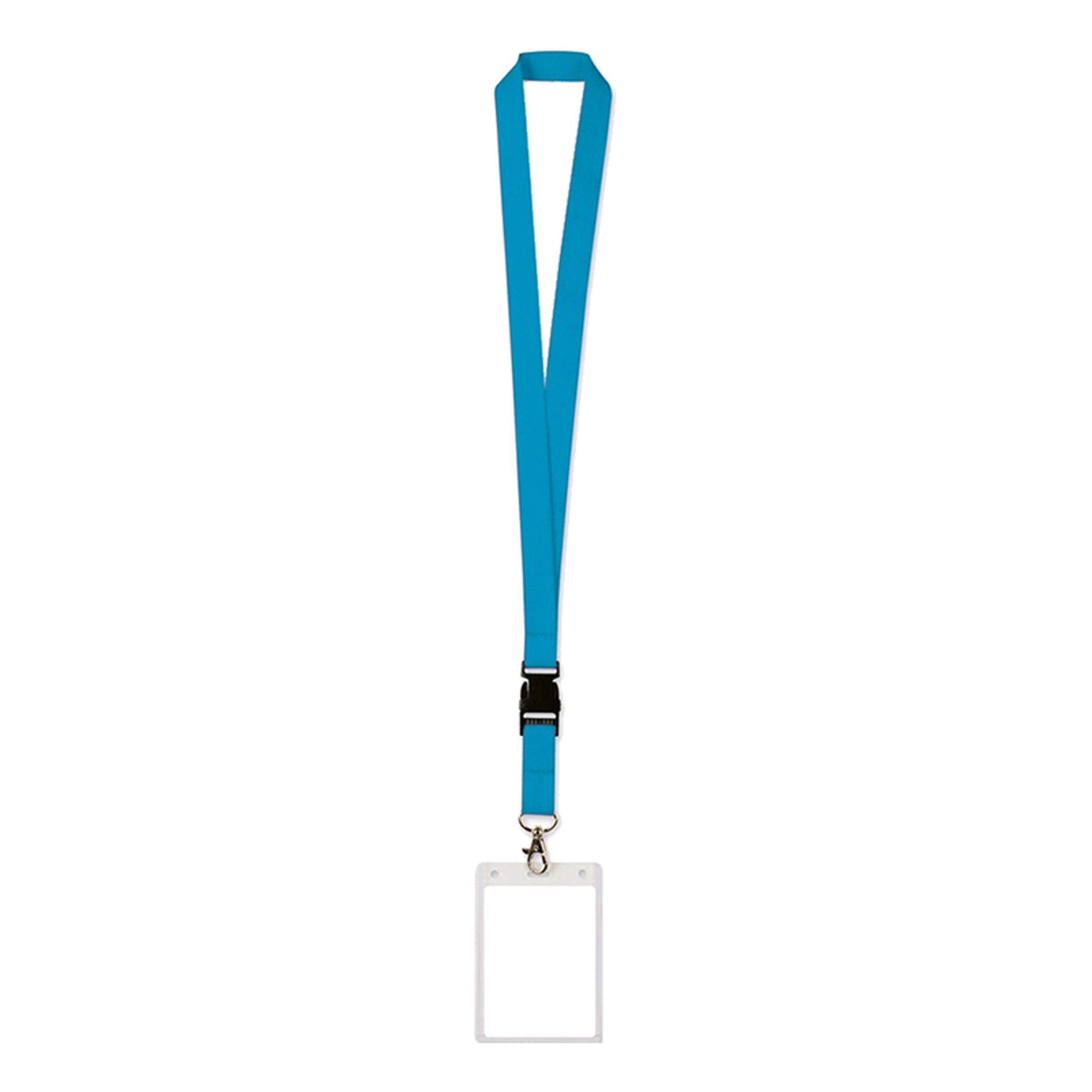 Nyckelband med Plastficka - Blå