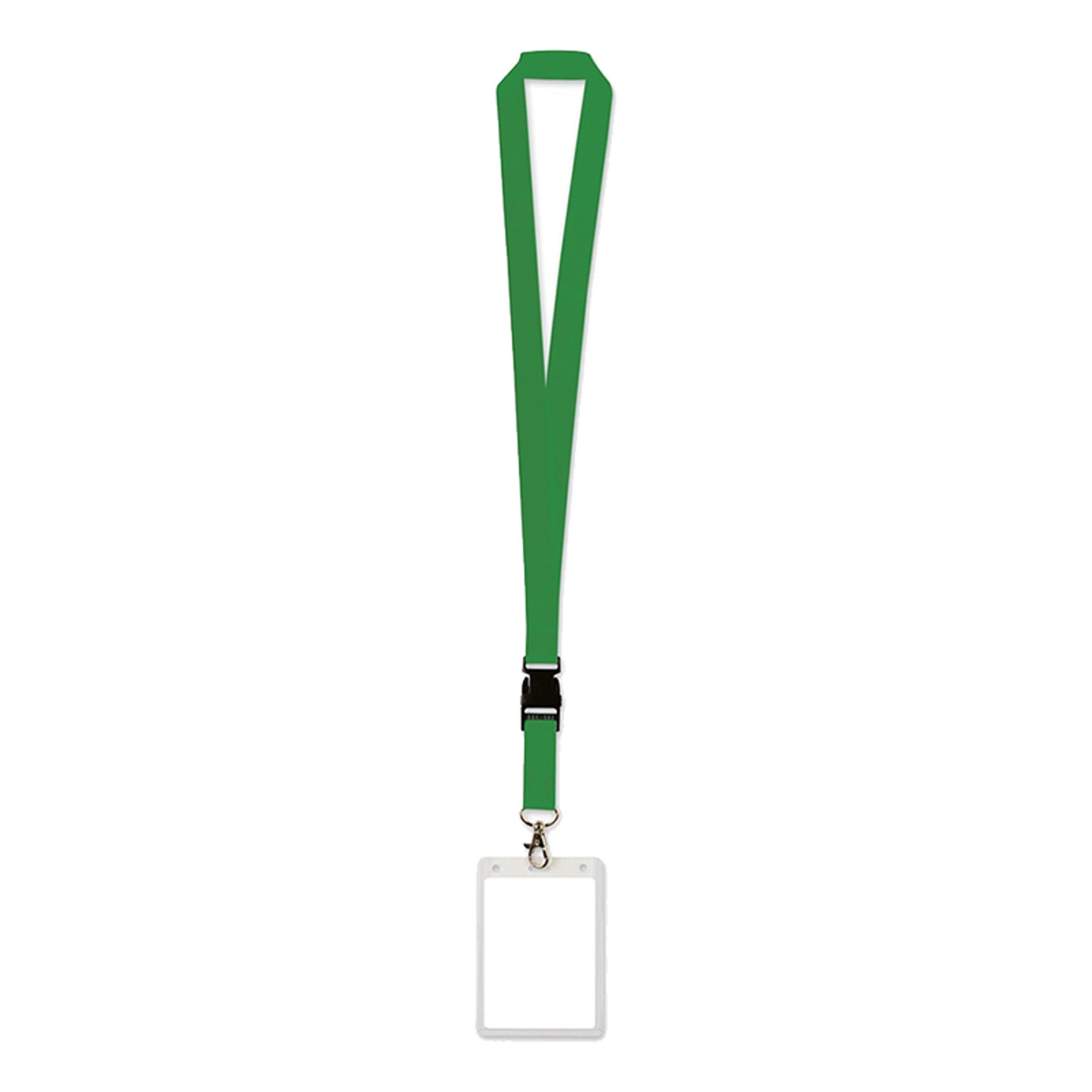 Nyckelband med Plastficka - Grön