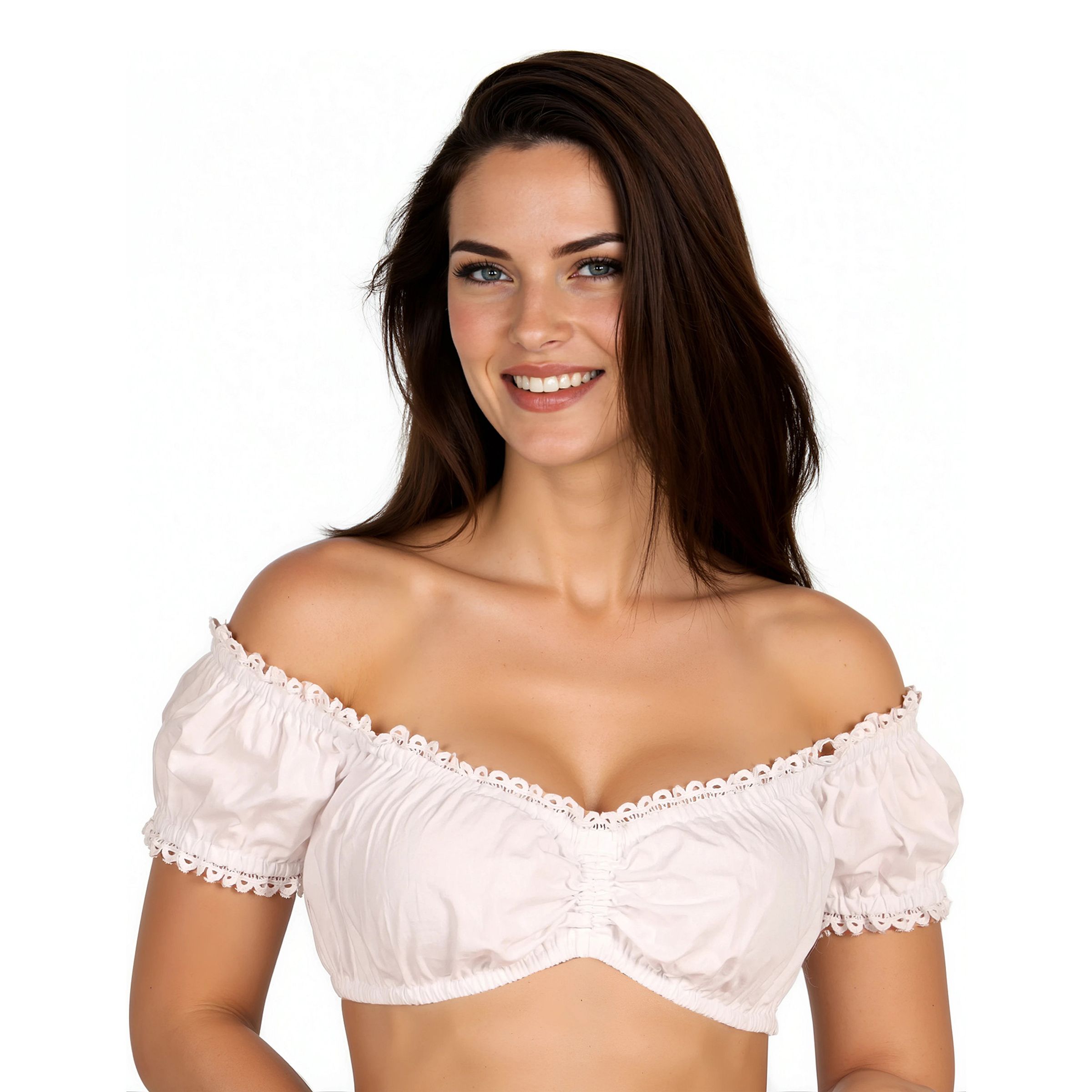 Oktoberfest Dirndl Blus Vit - 42 | Hem - Maskerad - Tillbehör - Överdelar | Maskeradspecialisten