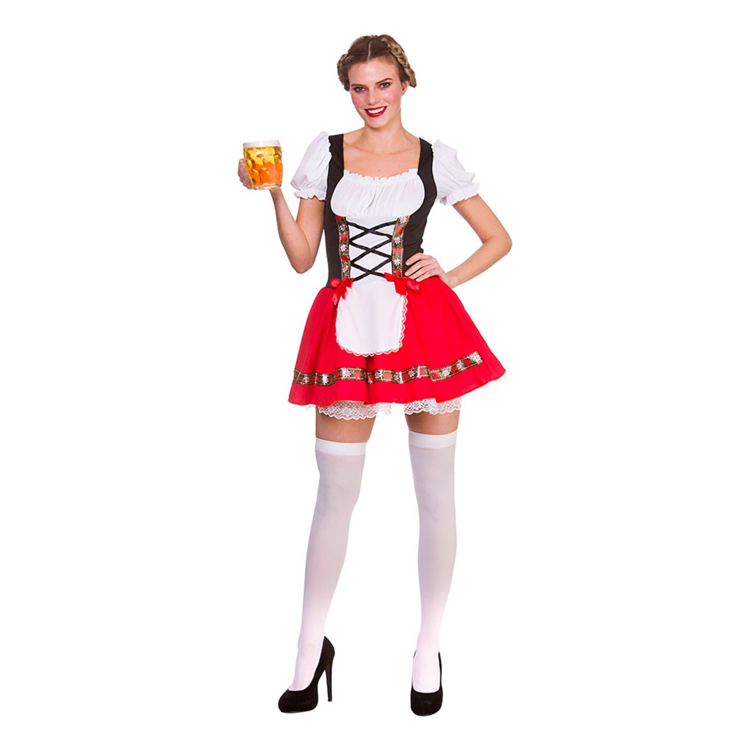 Oktoberfest Dirndl Röd Maskeraddräkt - Large | Hem - Maskerad - Maskeraddräkter - Damdräkter | Party Outlet