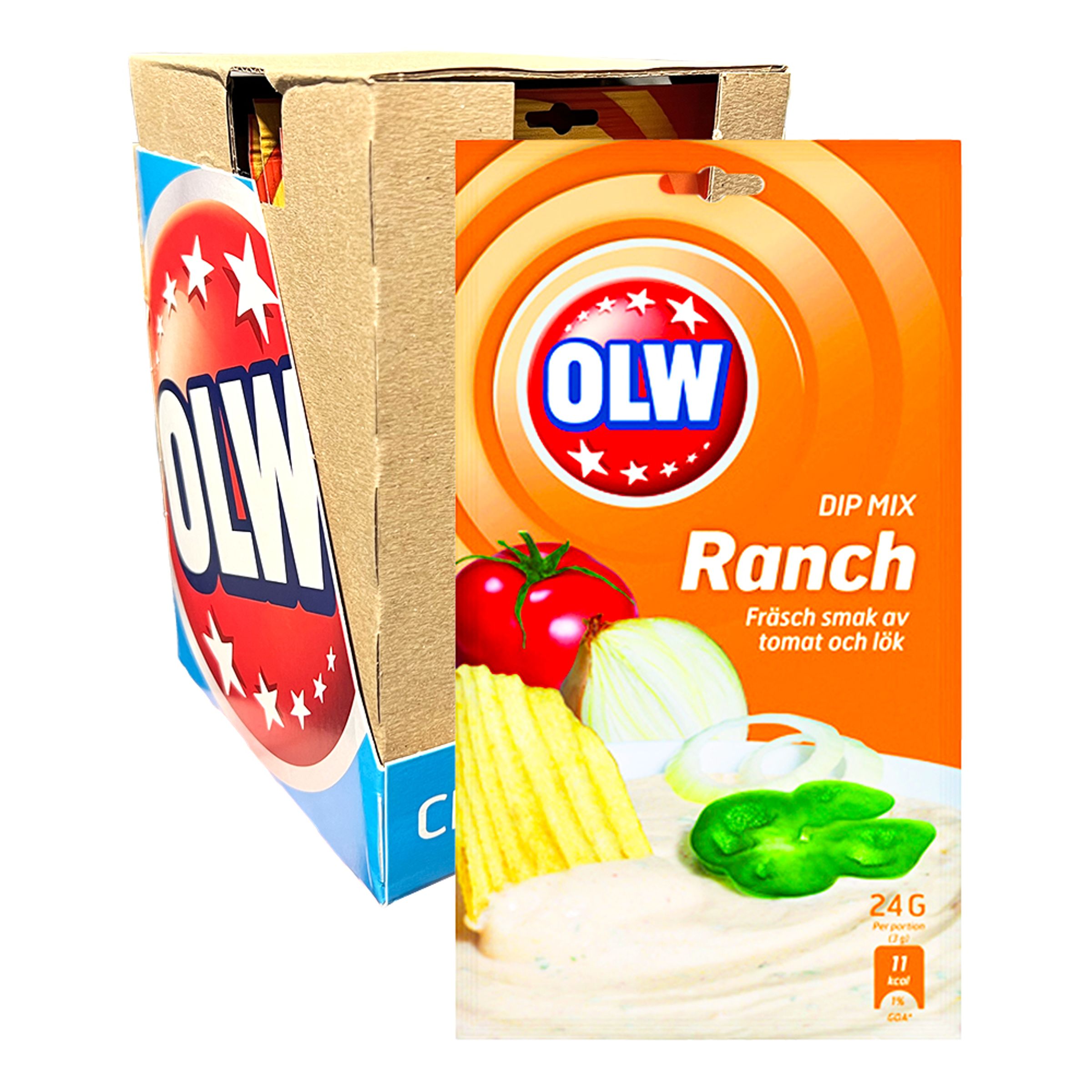 Läs mer om OLW Dippmix Ranch Storpack - 16-pack