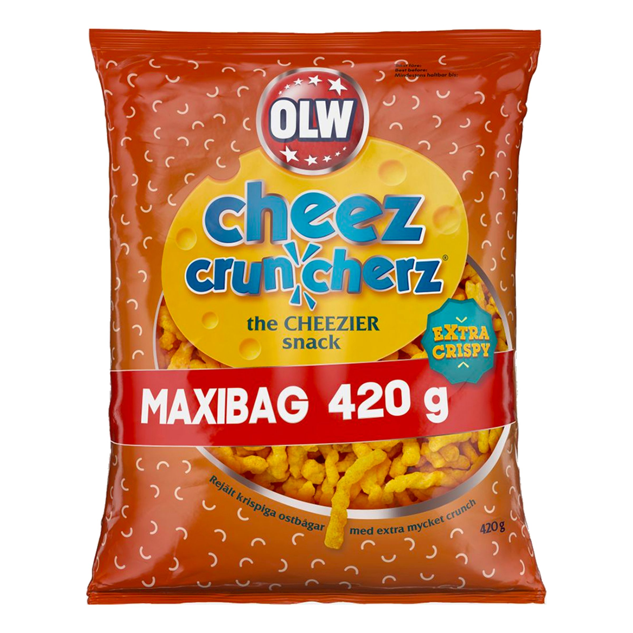Läs mer om OLW Maxibag Cheez Cruncherz - 420 gram