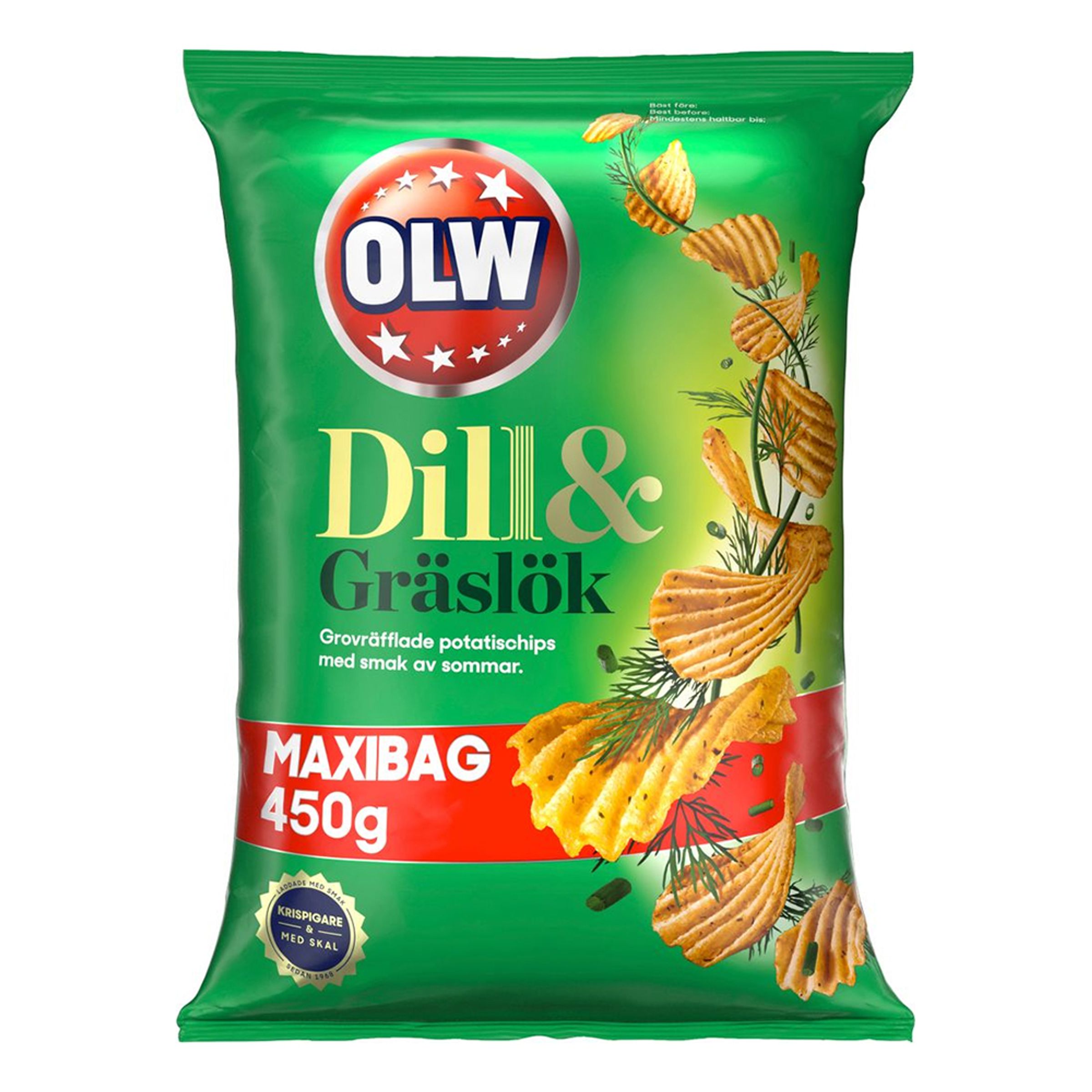 Läs mer om OLW Maxibag Dill & Gräslök - 450 gram