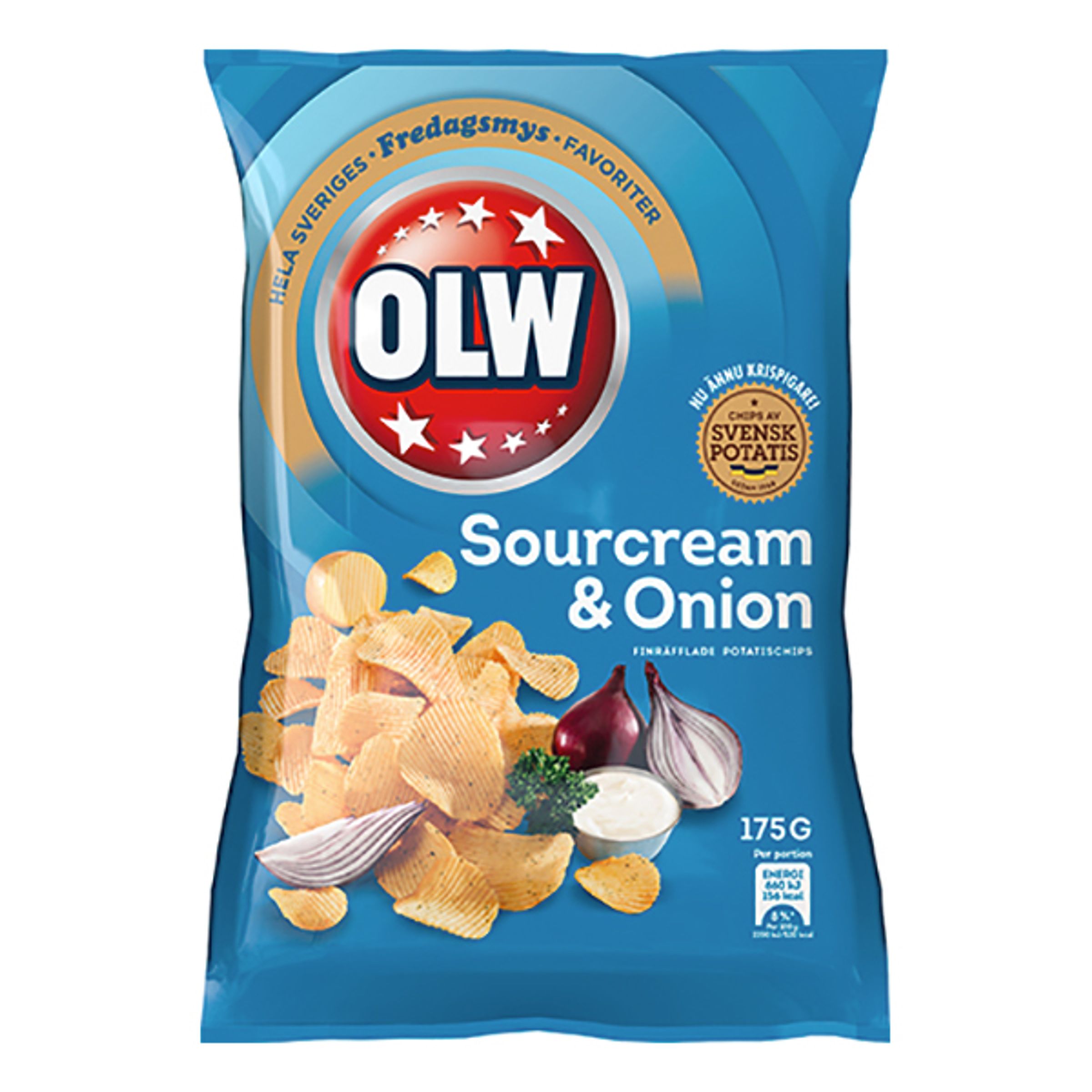 Läs mer om OLW Sourcream & Onion Chips