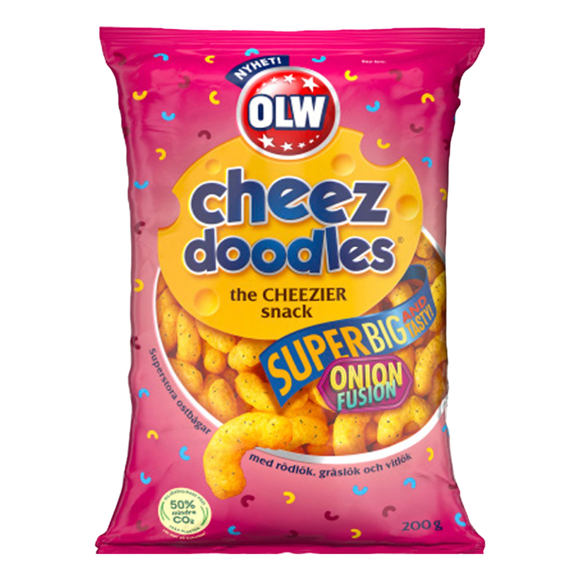 Läs mer om OLW Super Cheez Doodles Onion Fusion - 200 gram