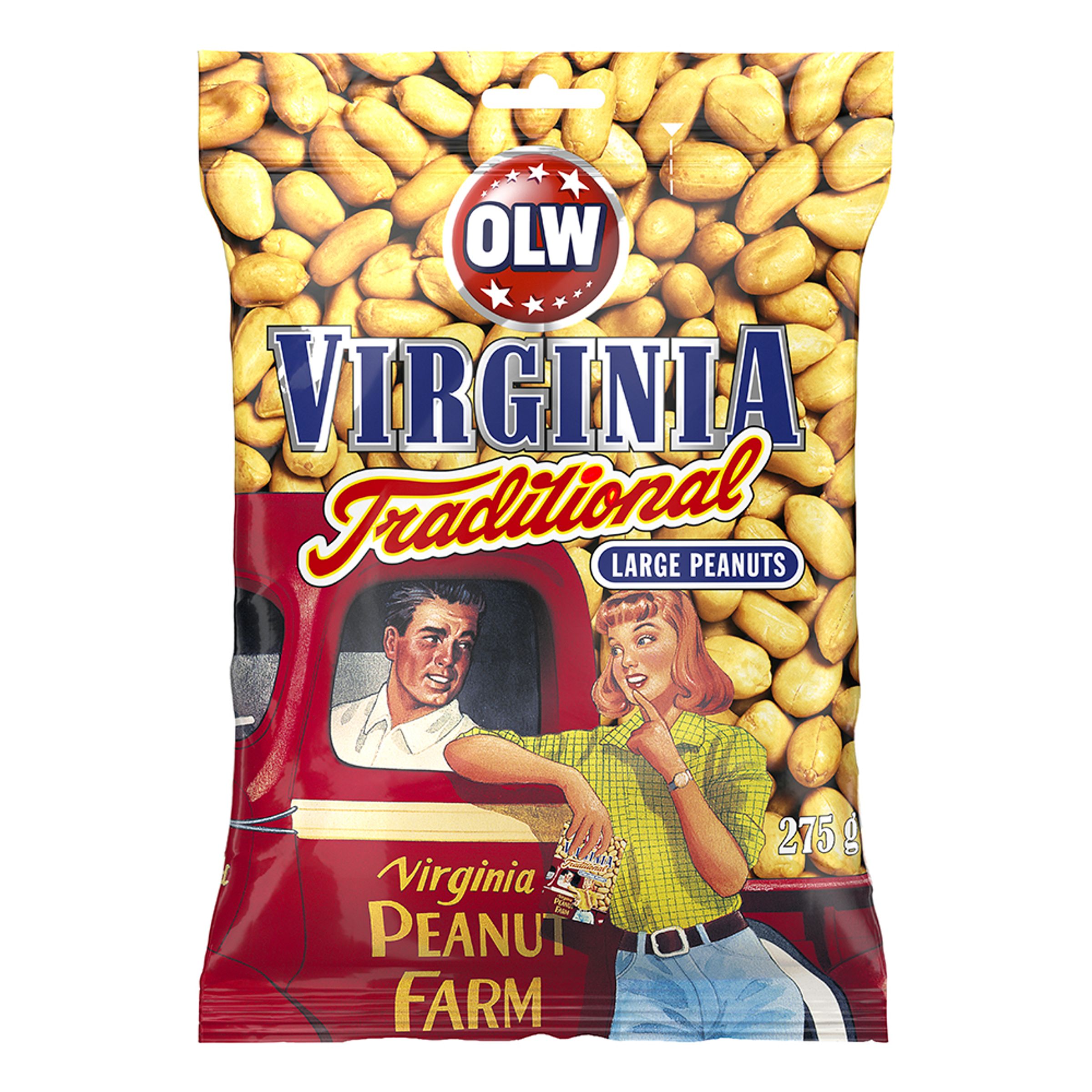 OLW Virginia Jordnötter - 275 gram