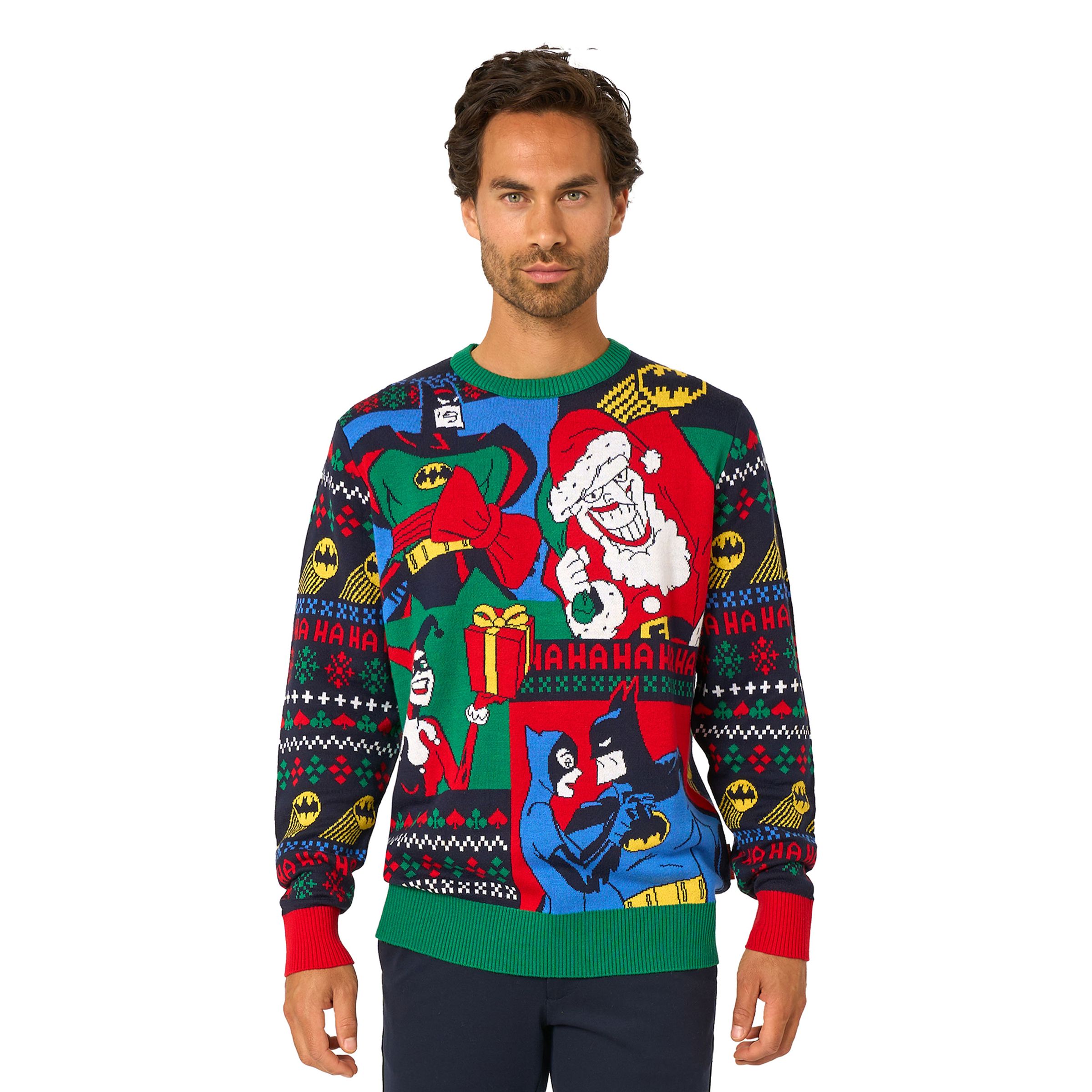 OppoSuits Batman Jultröja - X-Large | Hem - Teman - Varumärken - Batman | Party Outlet