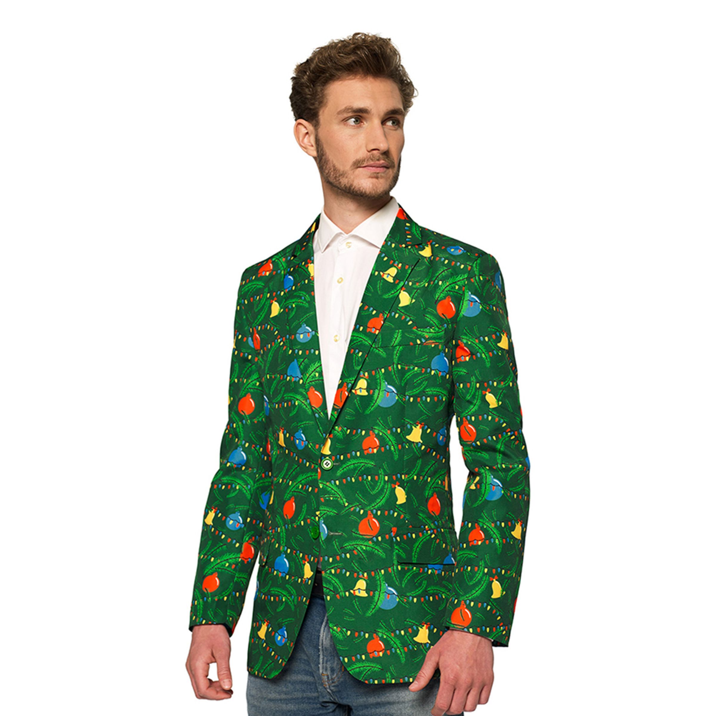 OppoSuits Christmas Green Tree Light Kavaj - 54