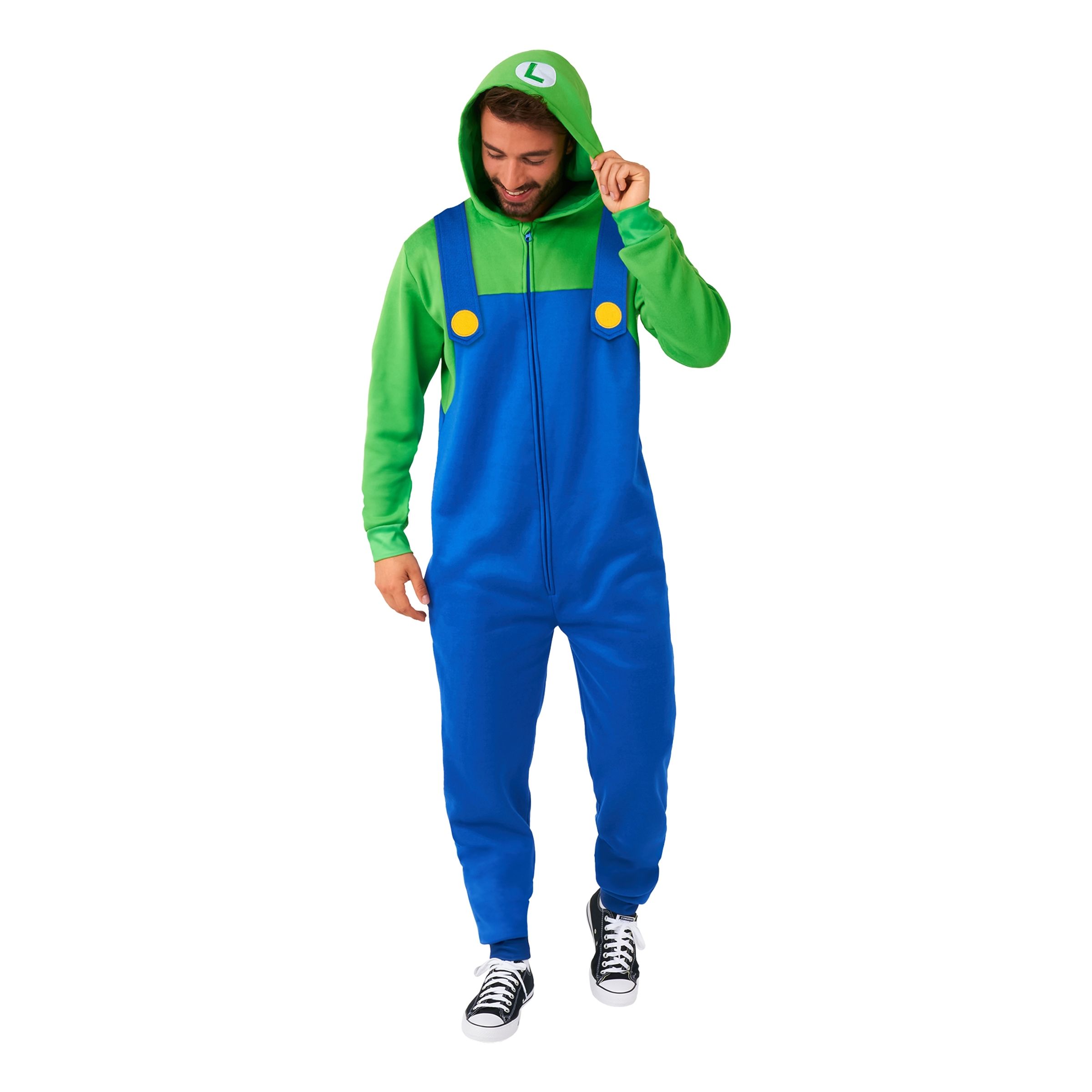 OppoSuits Luigi Onesie - Large | Hem//Maskerad//Maskeraddräkter//Herrdräkter | PartyOutlet