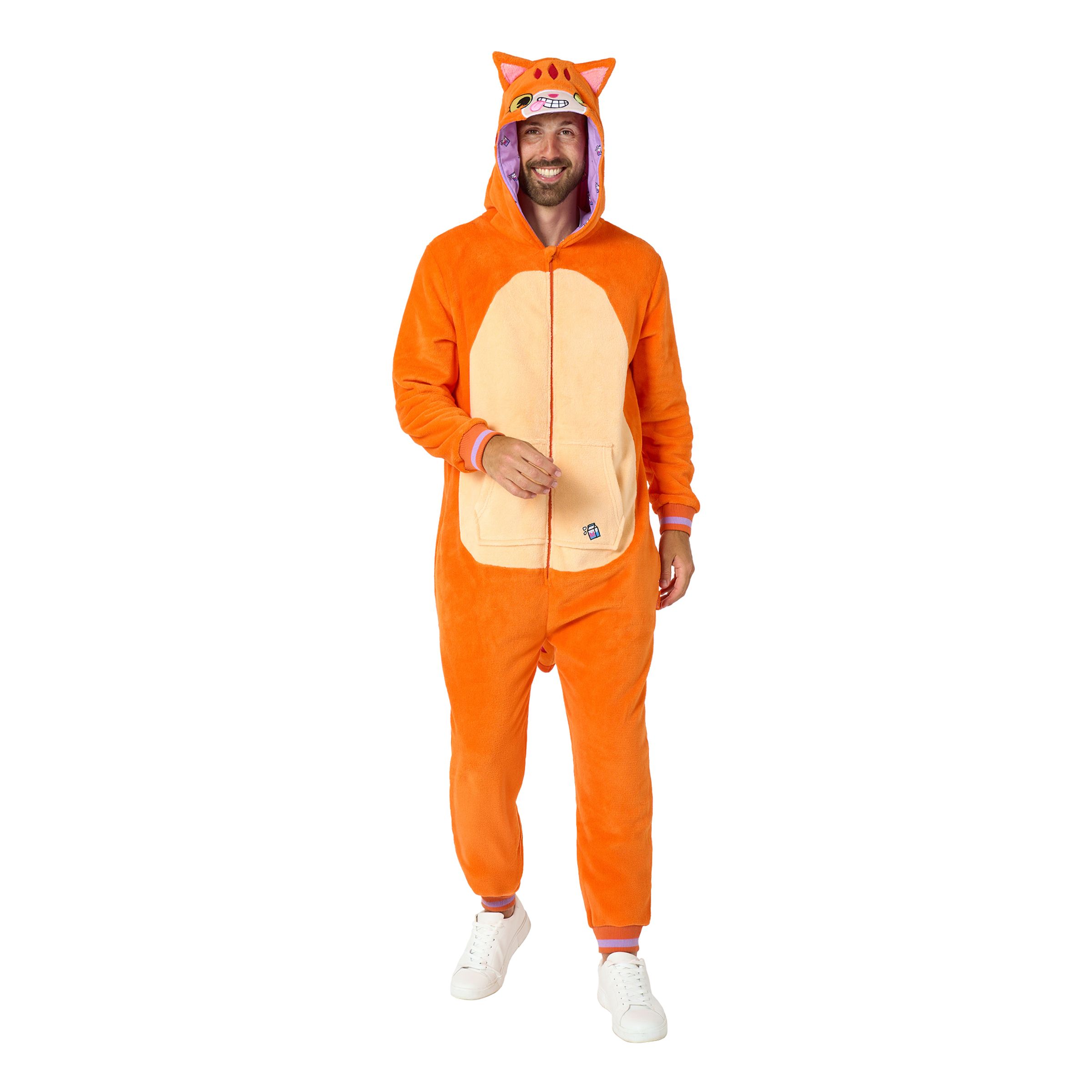 OppoSuits Röd Katt Onesie - XX-Large | Hem//Maskerad//Maskeraddräkter//Damdräkter | PartyOutlet