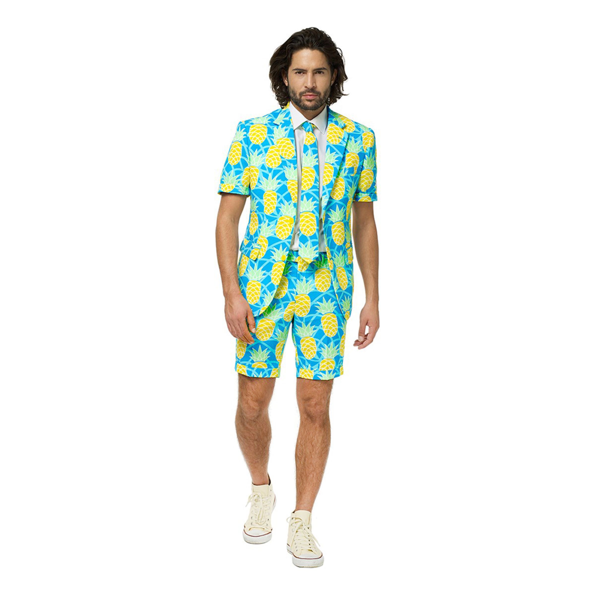 OppoSuits Shineapple Shorts Kostym - 48 | Hem - Maskerad - Maskeraddräkter - Herrdräkter | Maskeradspecialisten