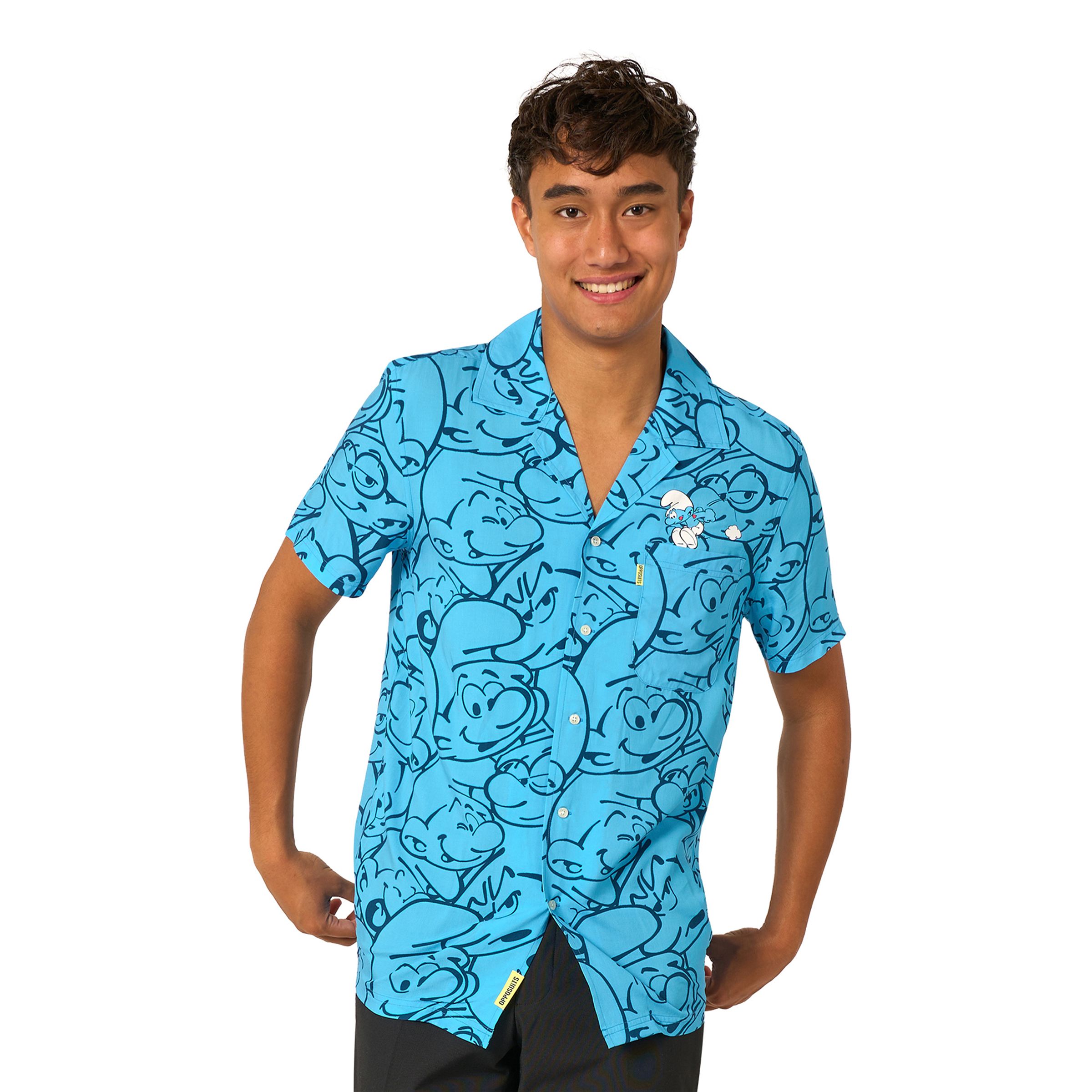 OppoSuits The Smurfs&trade; Smurftastic Skjorta - Small | Hem - Teman - Evenemang - Festival | Maskeradspecialisten