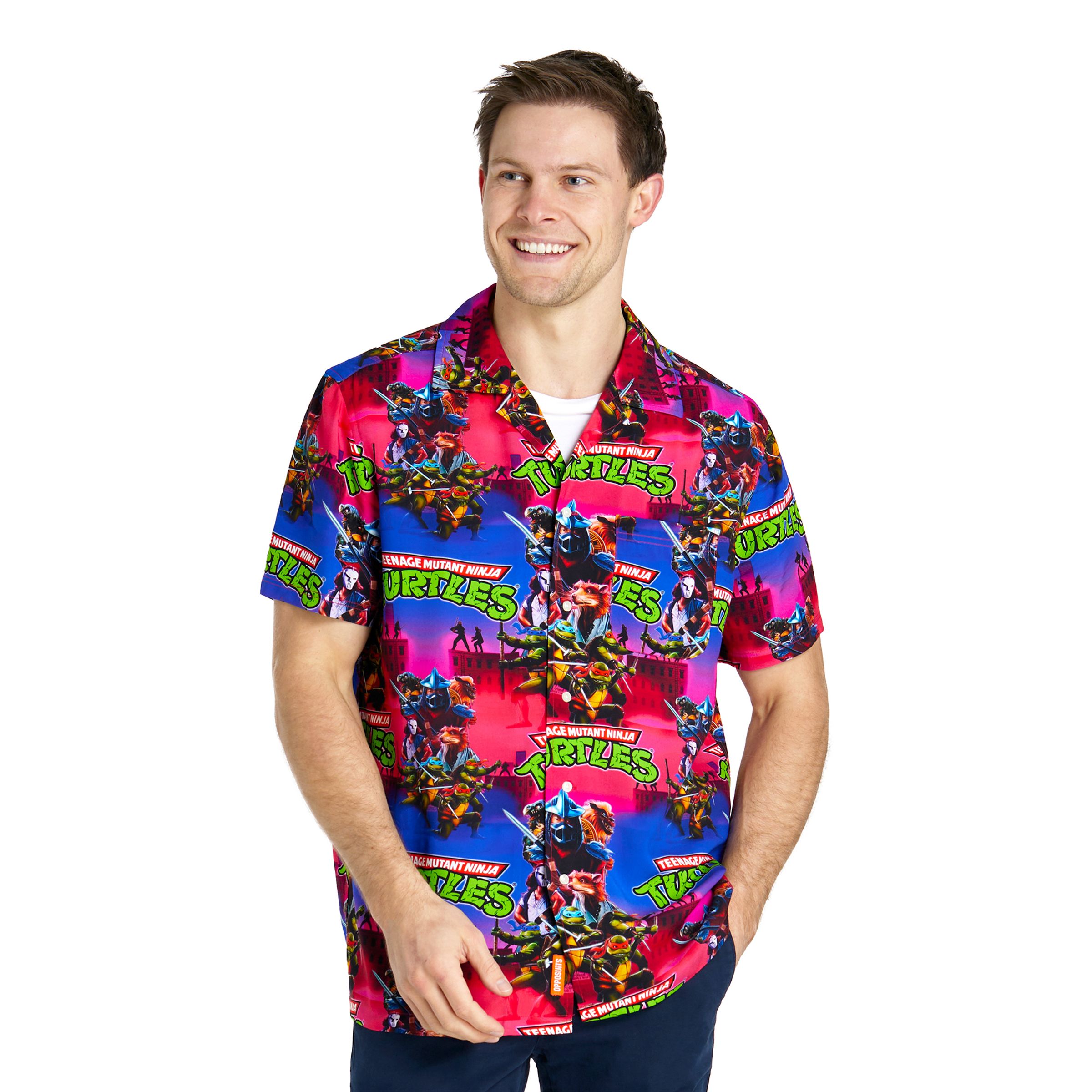 OppoSuits TMNT Dude Skjorta - Large | Hem - Maskerad - Maskeraddräkter - 90-Tals Kläder | Pryloteket