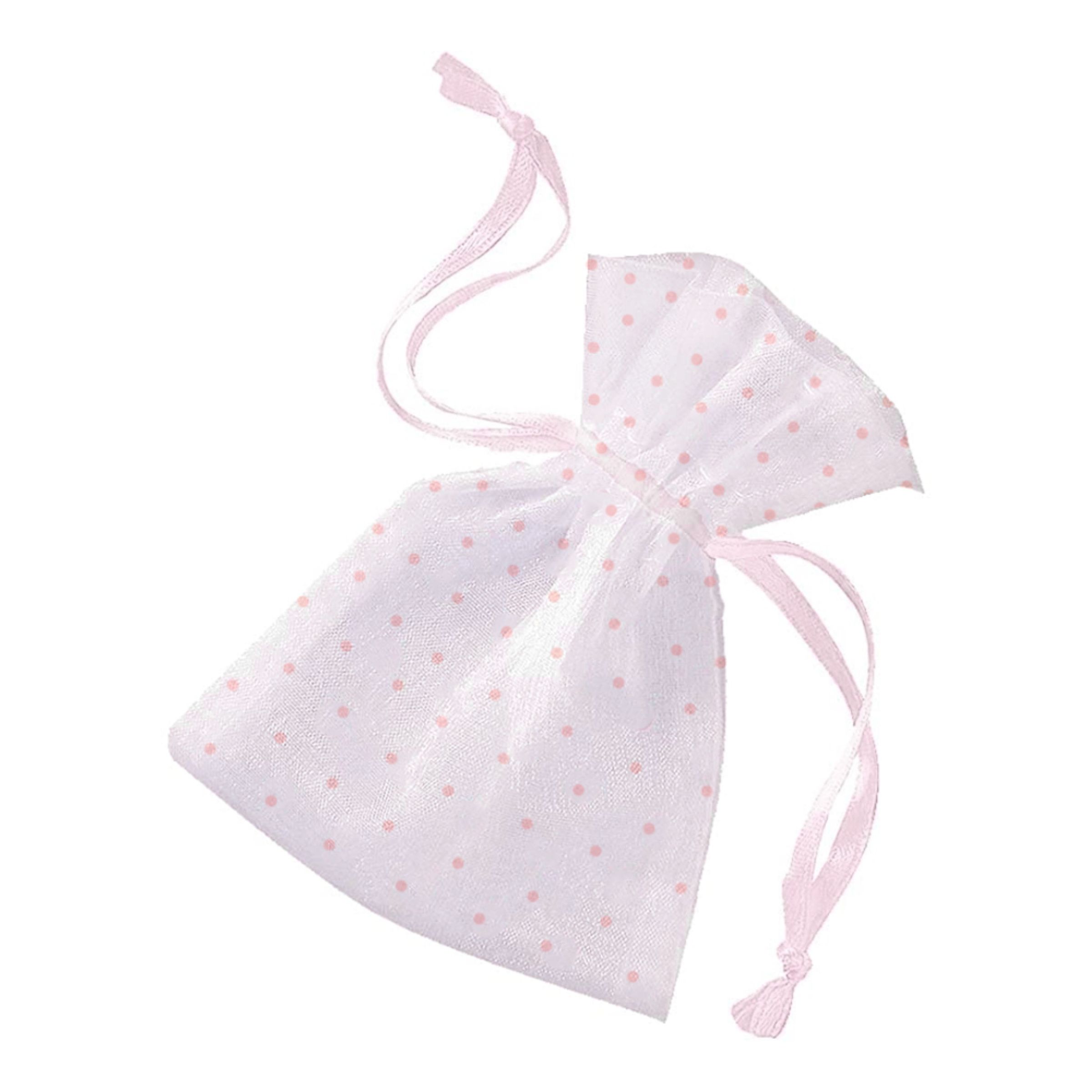 Organzapåsar Rosa Babyshower - 6-pack