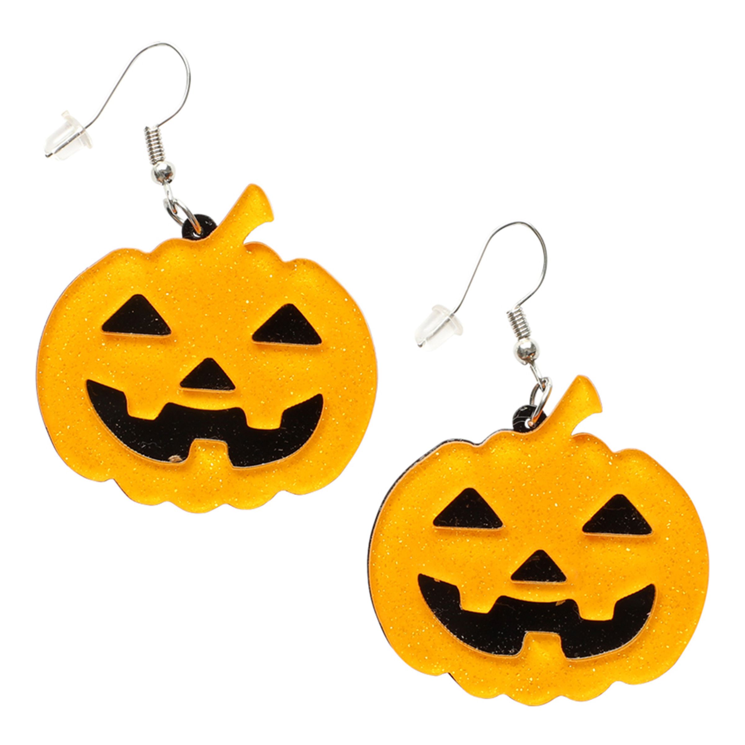 Örhängen Halloweenpumpor | Hem - Teman - Färger - Orange | Party Outlet