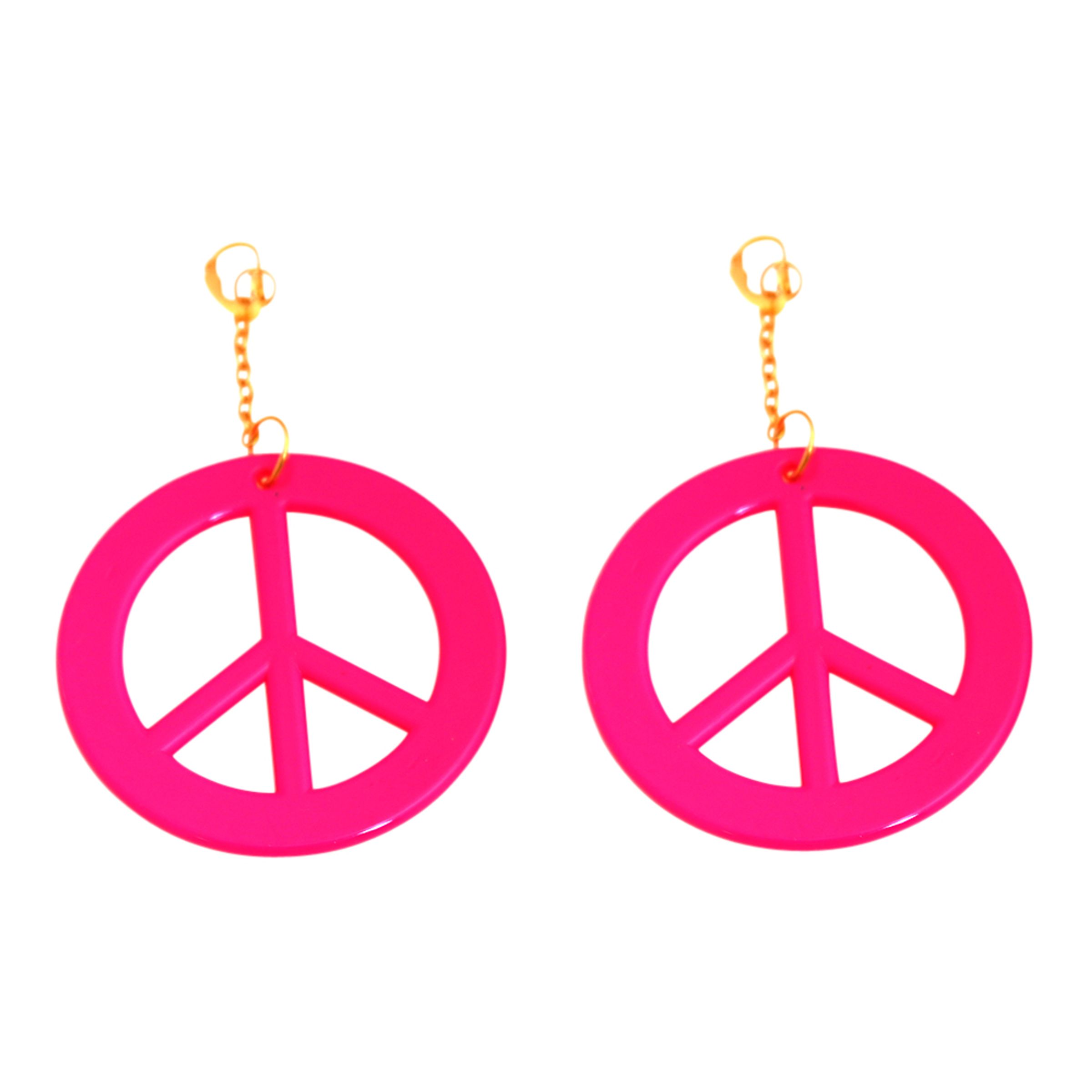 Örhängen Peace UV Neonrosa - 2-pack | Hem//Teman//Färger//Rosa | PartyOutlet