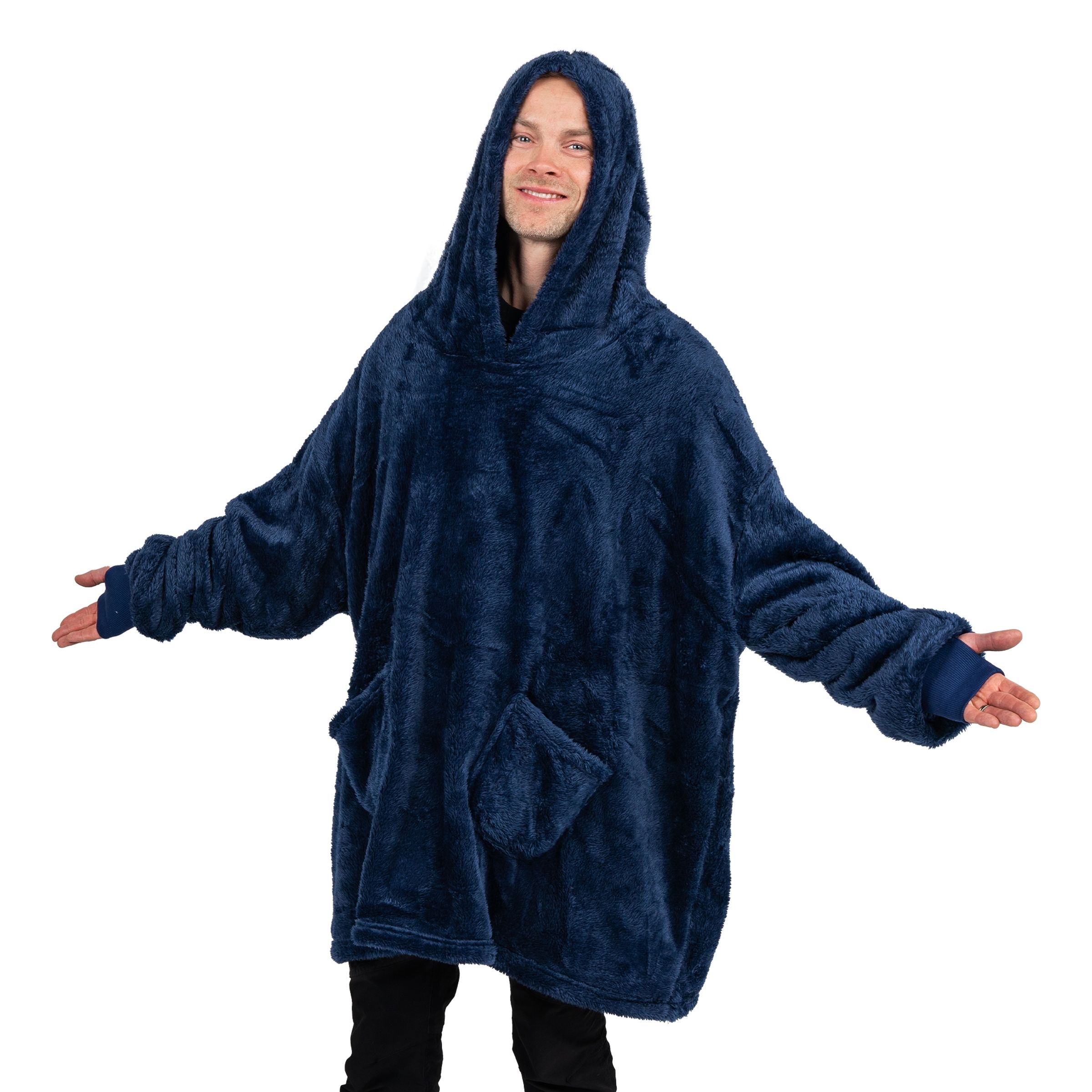 Oversized Hoodie - Mörkblå