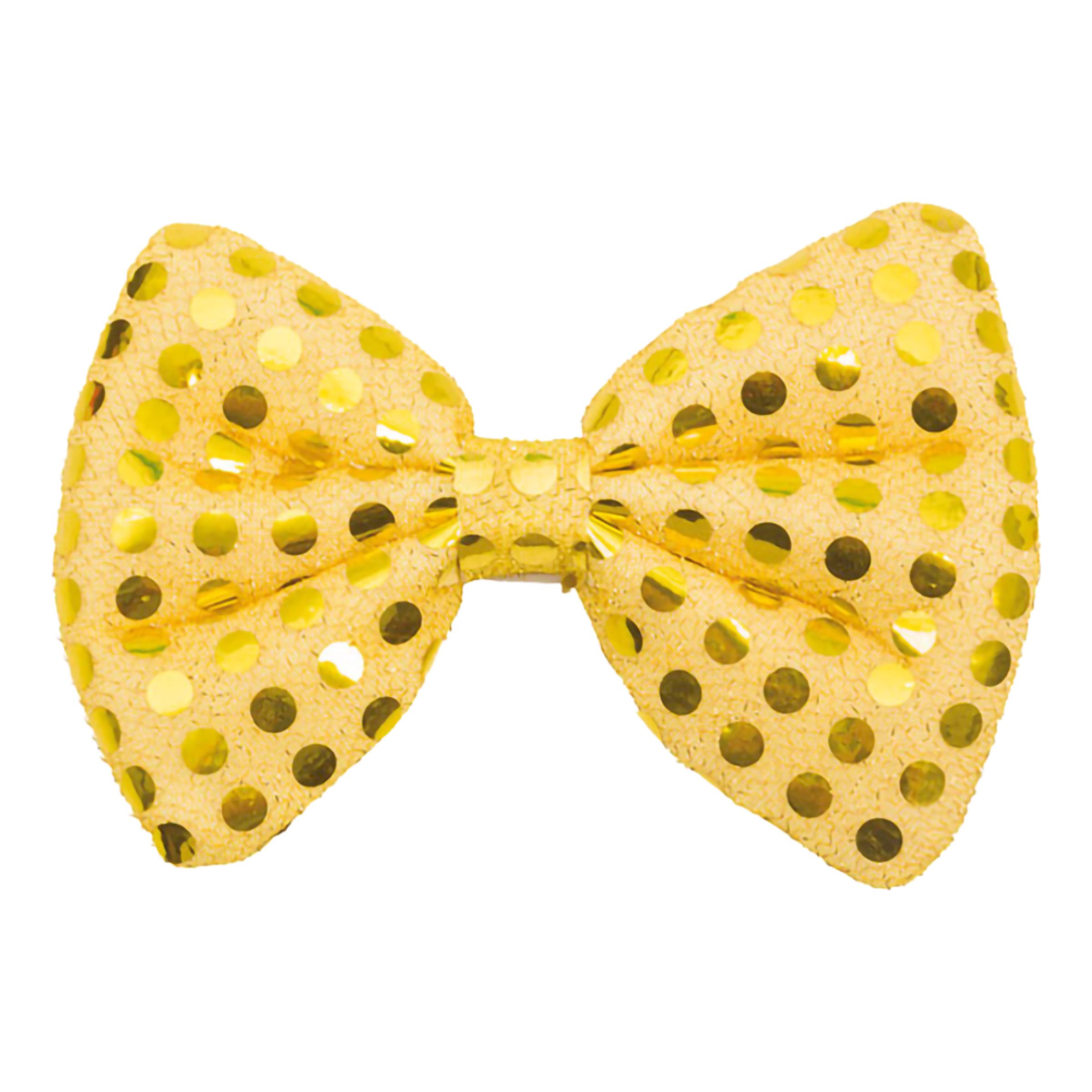 Paljettfluga Guld | Hem - Maskerad - Tillbehör - Slipsar & Flugor | Maskeradspecialisten