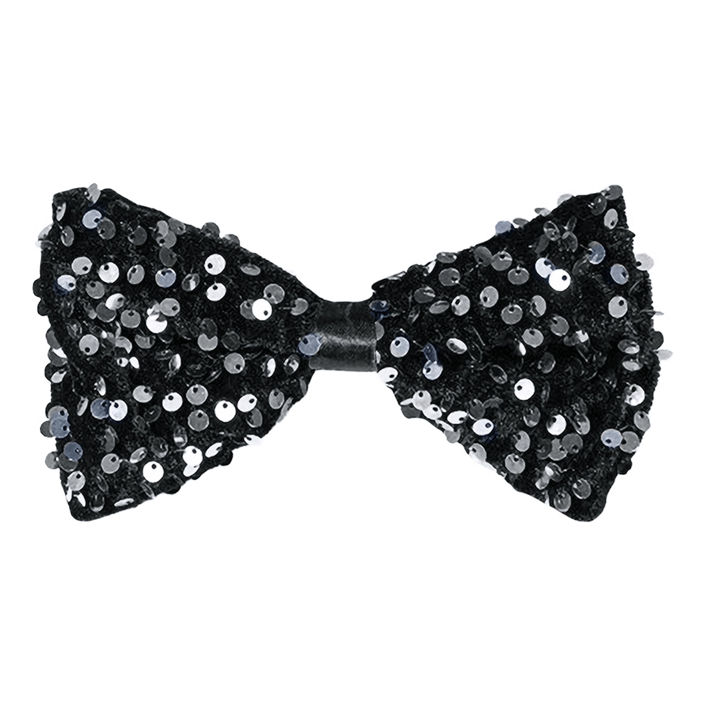 Paljettfluga Silver | Hem - Maskerad - Tillbehör - Slipsar & Flugor | Pryloteket