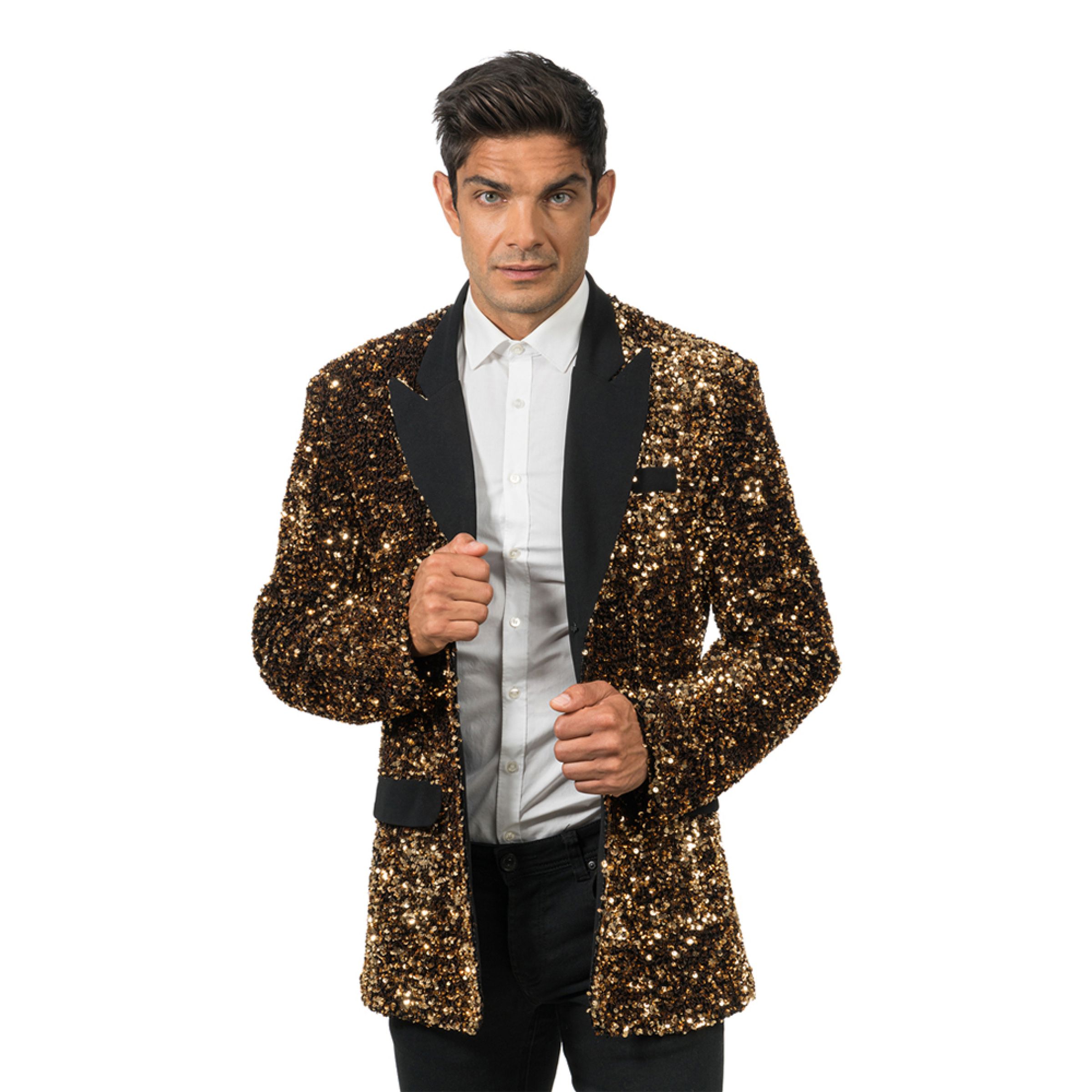 Paljettkavaj Herr Brons - Medium | Hem - Teman - Högtider - Nyår - Nyårsdräkter | Maskeradspecialisten