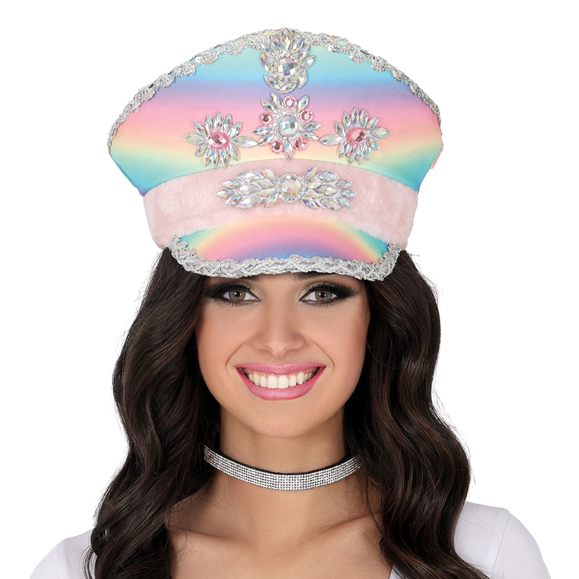 Paljettkeps Multi med Band - One size | Hem - Maskerad - Hattar - Vuxenhattar | Maskeradspecialisten