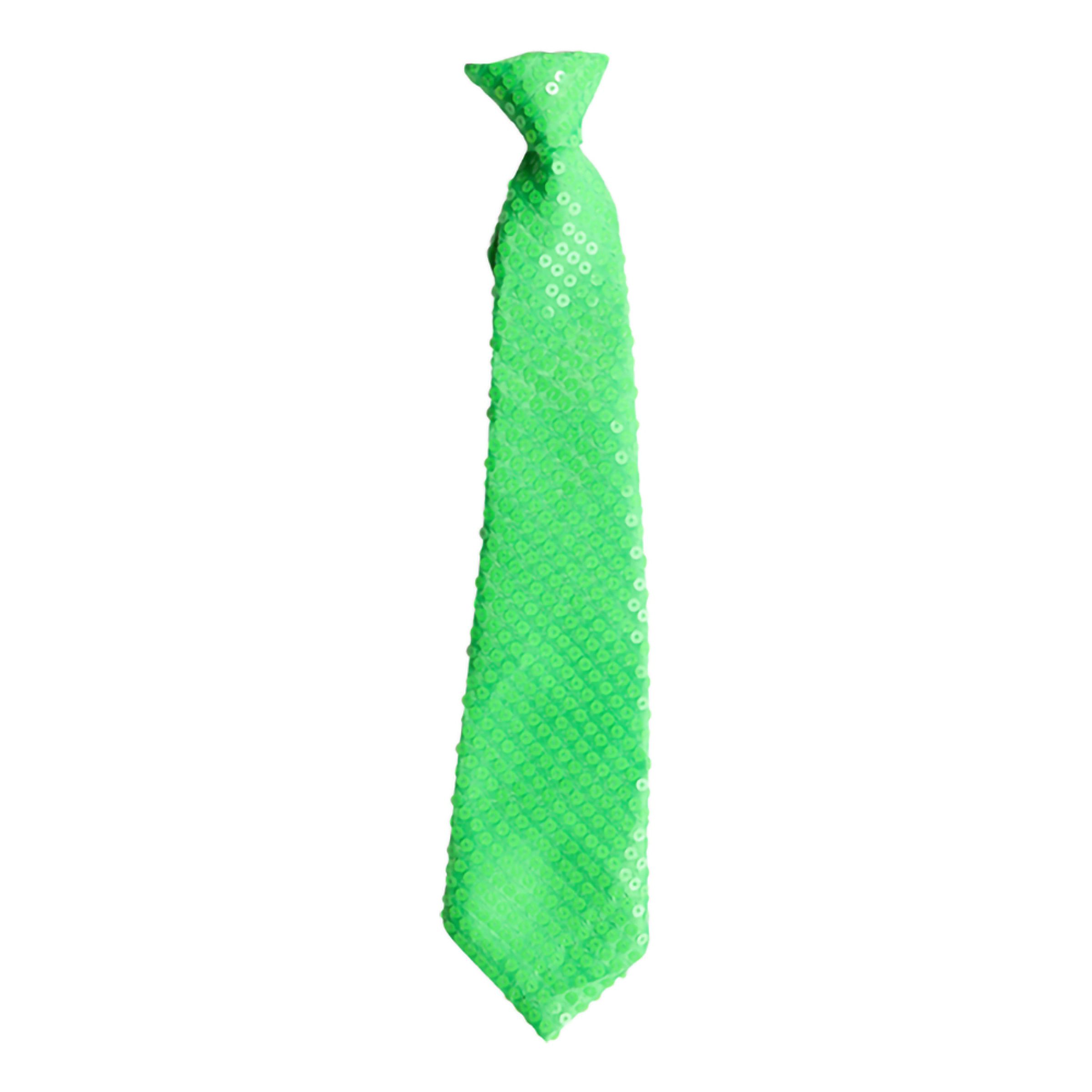Paljettslips Neongrön | Hem - Maskerad - Tillbehör - Maskeradaccessoarer | Pryloteket