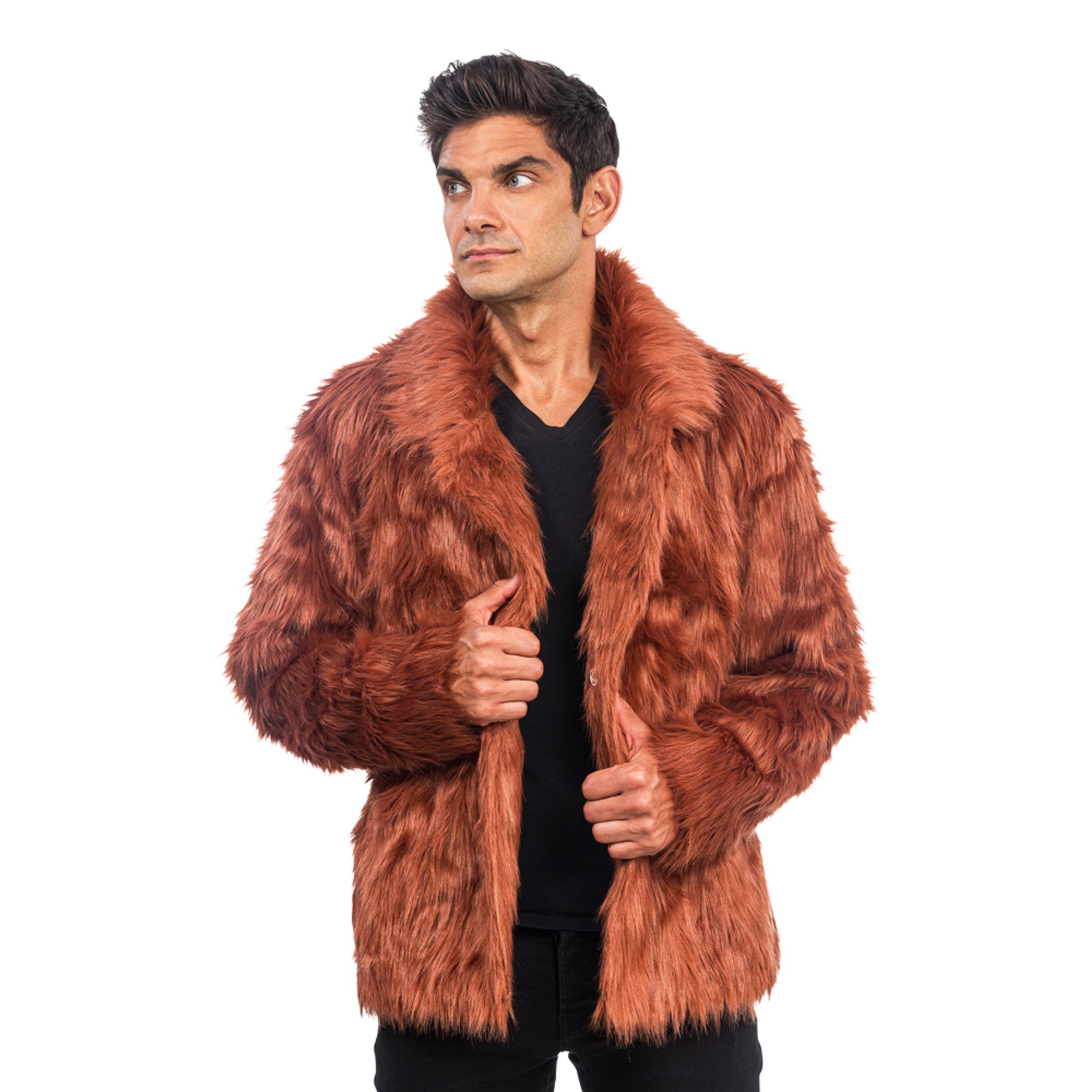 Pälsjacka Brun - Small | Hem - Roliga Prylar - Kläder - Jackor | Maskeradspecialisten