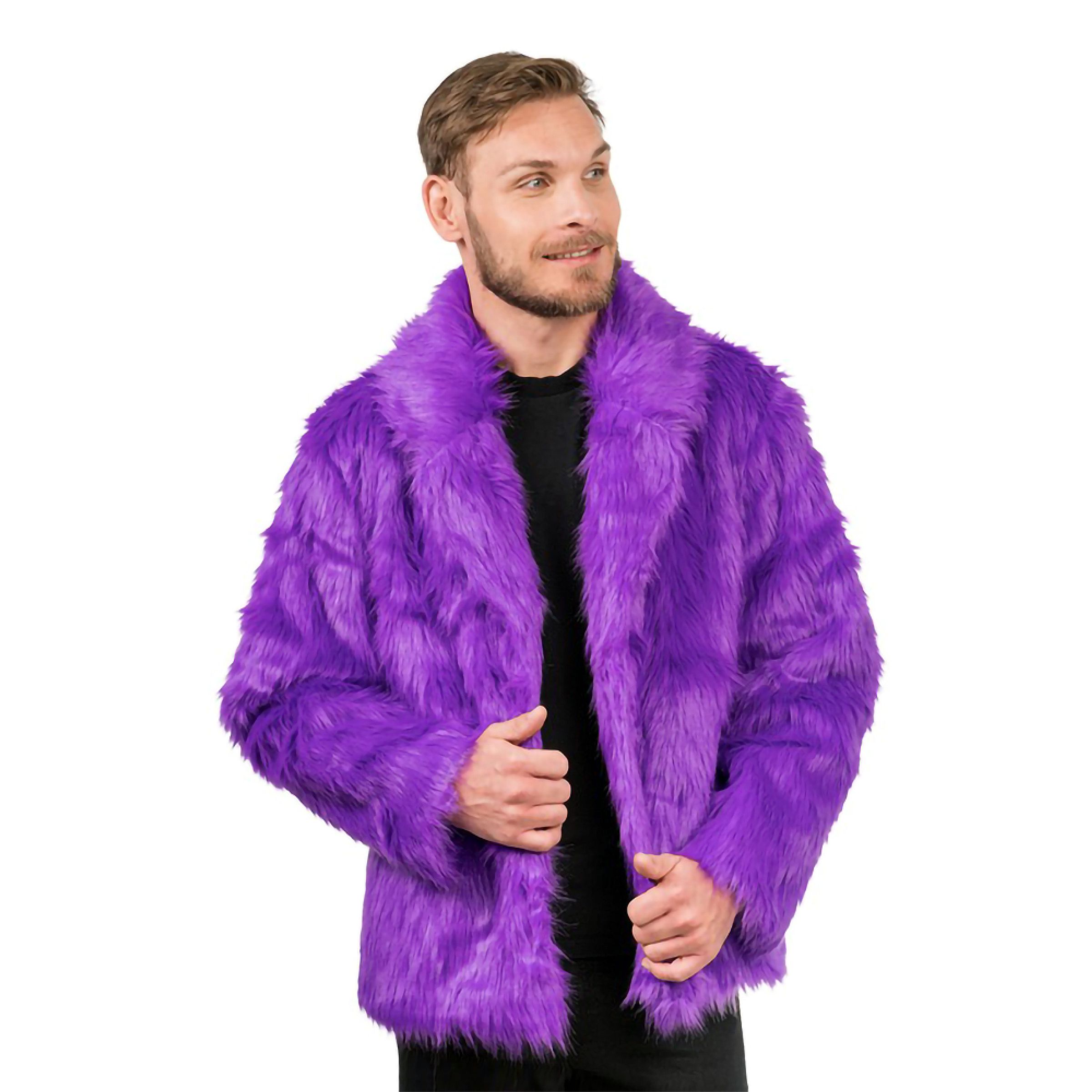 Pälsjacka Lila - Medium | Hem - Roliga Prylar - Kläder - Jackor | Maskeradspecialisten