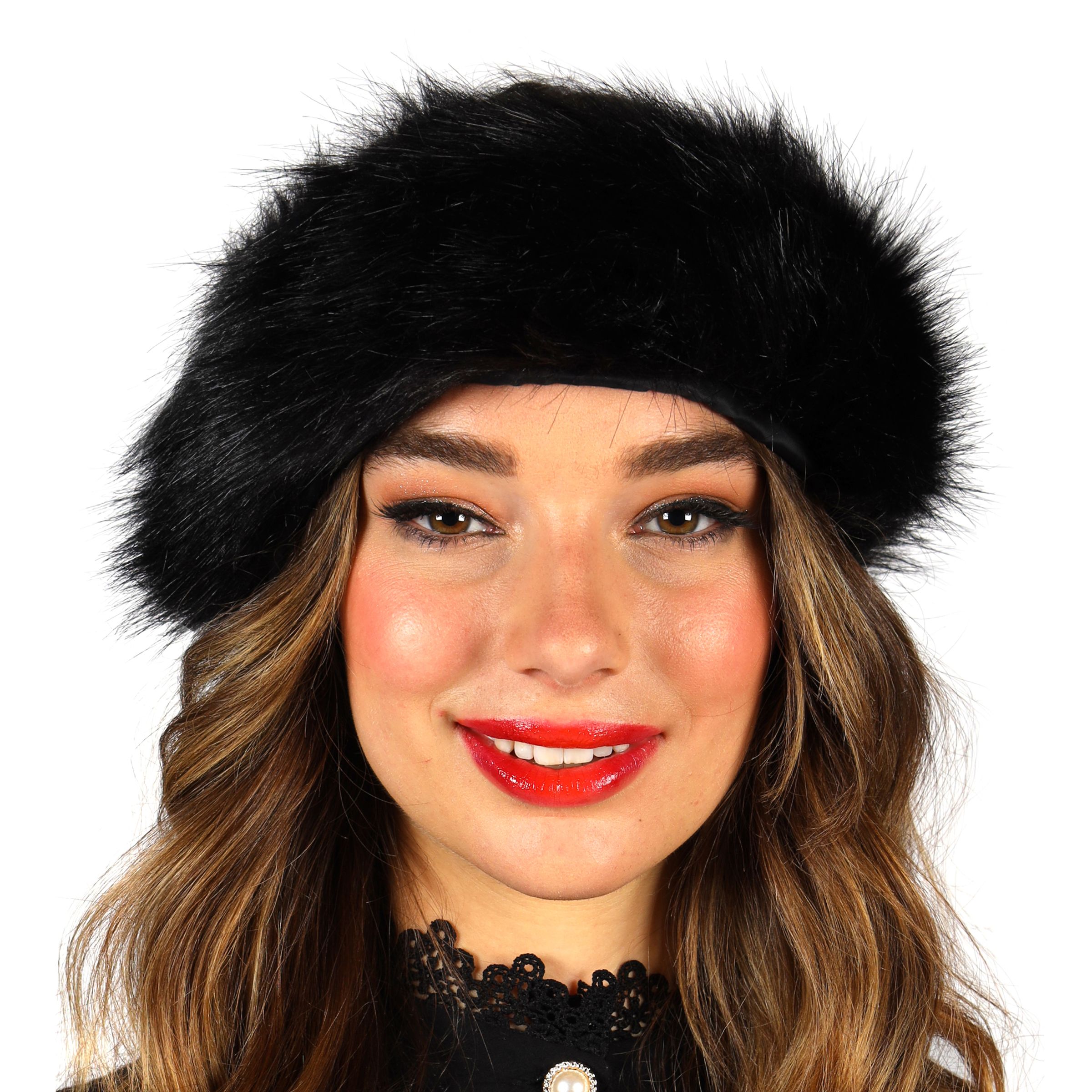 Pälspannband Svart - One size | Hem - Maskerad - Hattar - Vuxenhattar | Pryloteket