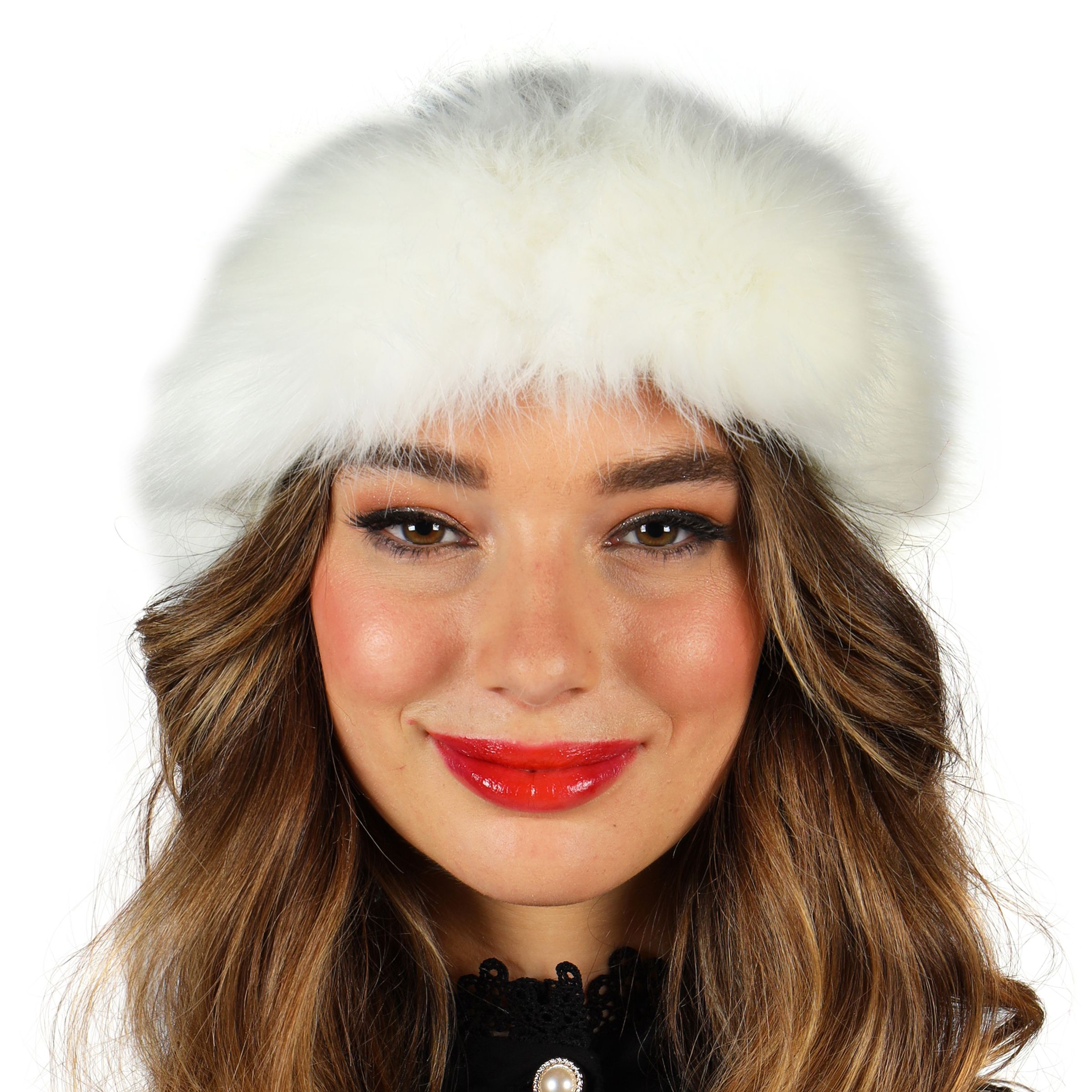 Pälspannband Vit - One size | Hem - Maskerad - Hattar - Kepsar & Mössor | Pryloteket