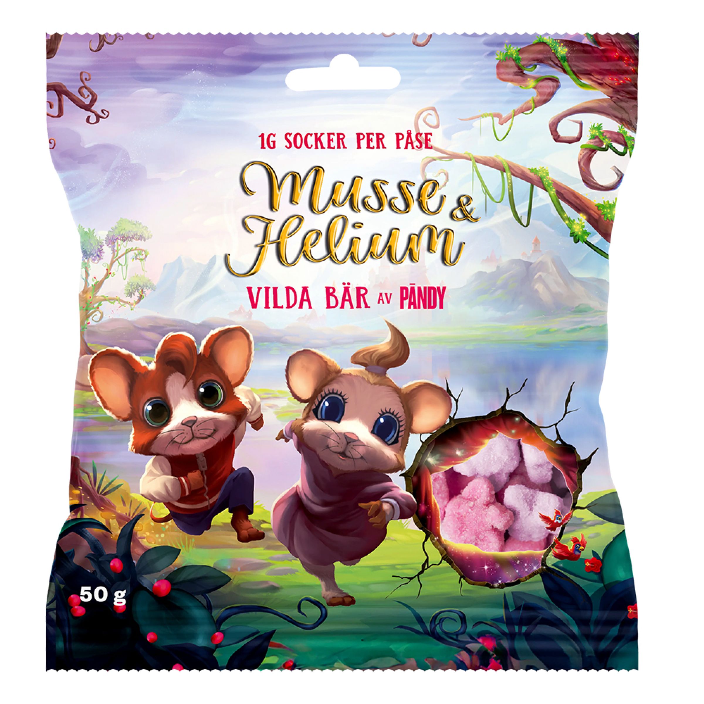 Pändy Musse & Helium Vilda Bär - 50 gram | Hem - Godis & Läsk - Godis - Skumgodis | Pryloteket