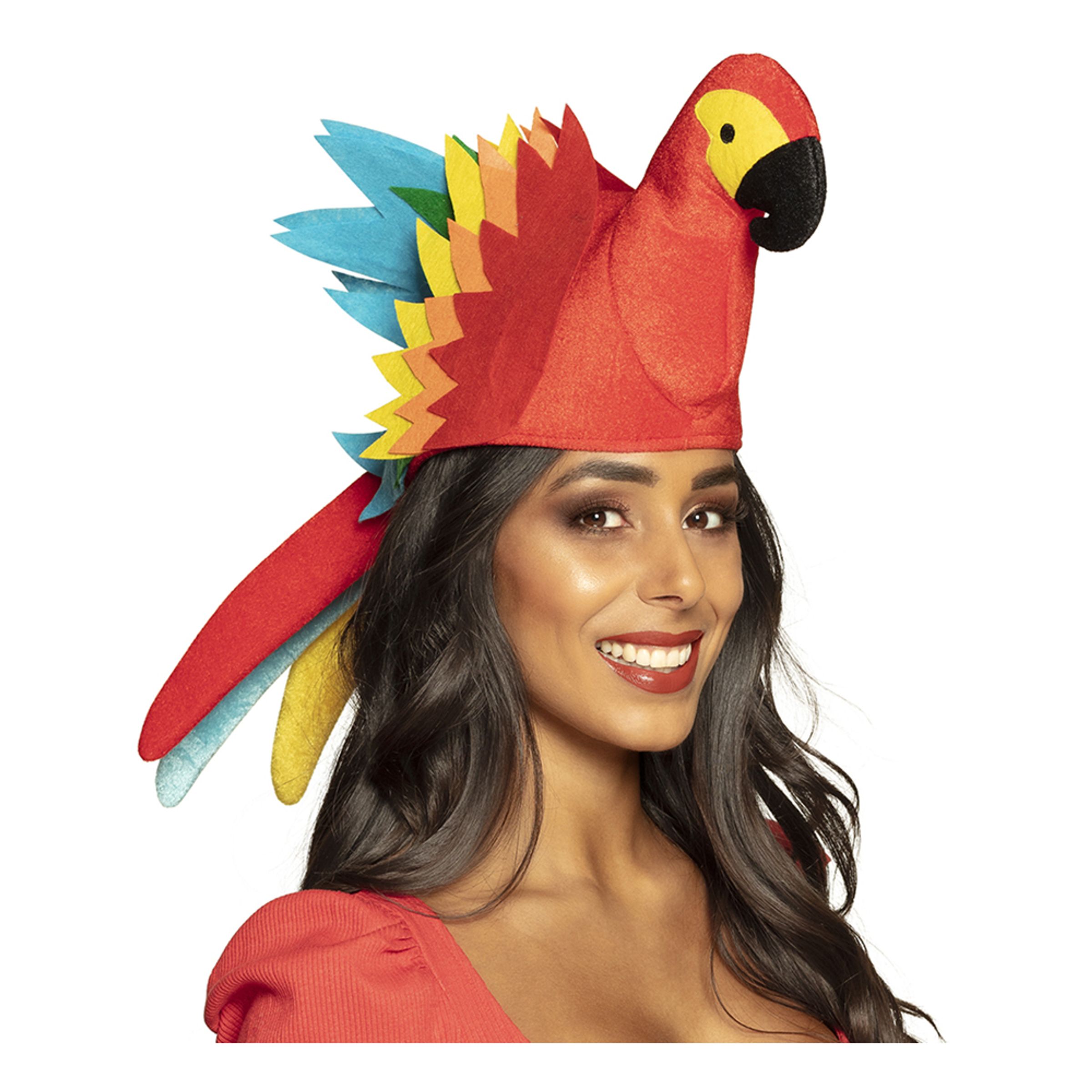 Papegoja Regnbågsfärgad Hatt - One size