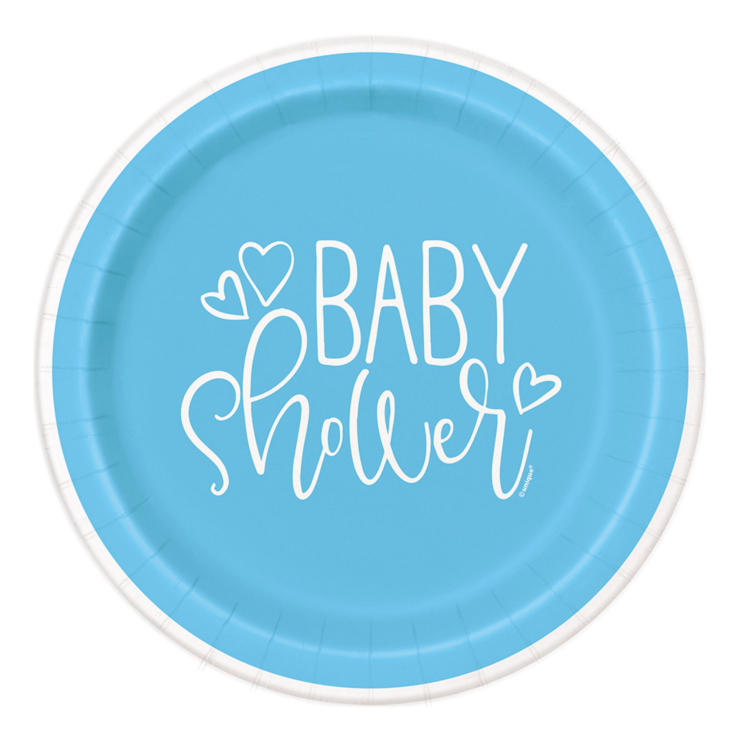 Papirasietter Baby Shower Blå - 8-pak