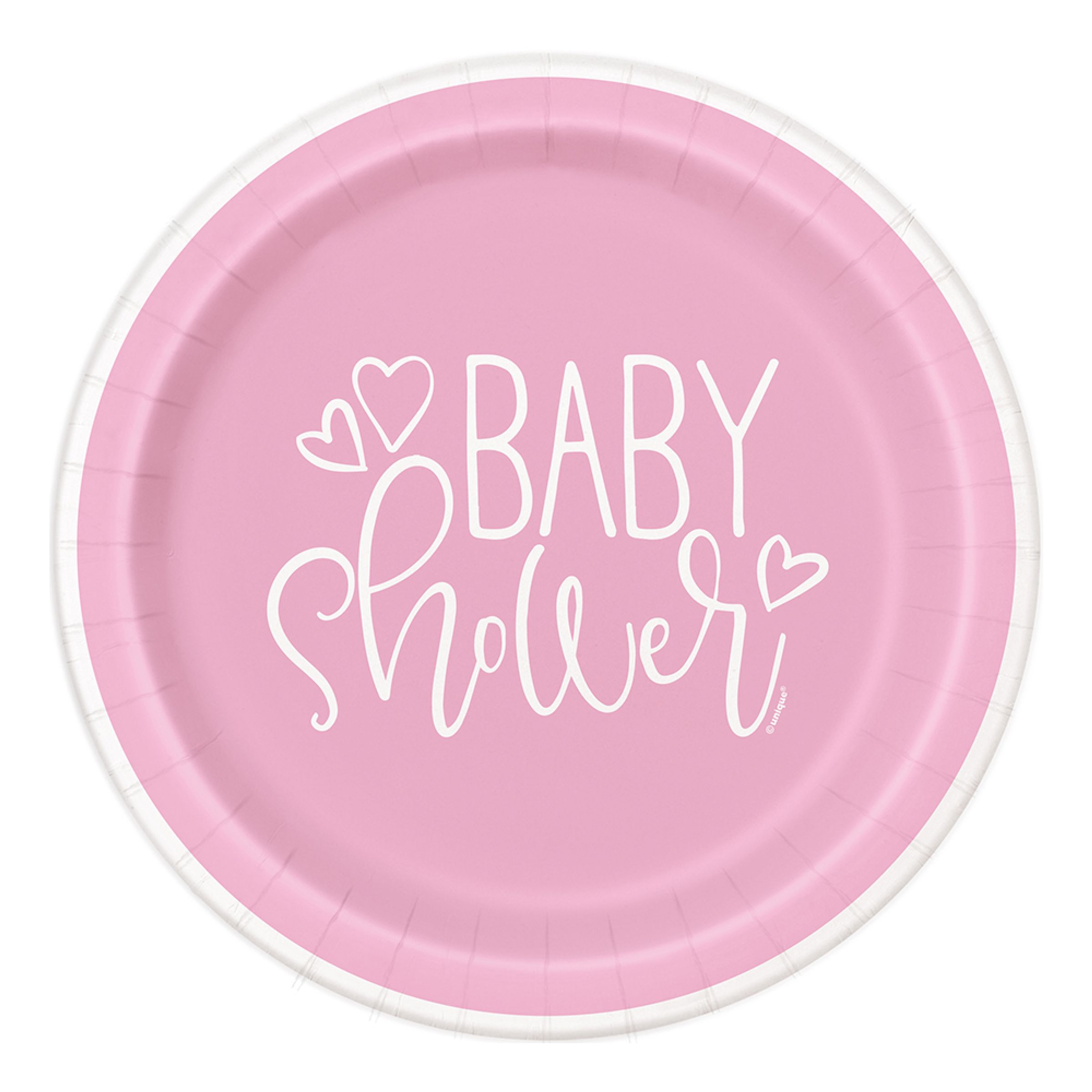 Papirasietter Baby Shower Lyserød - 8-pak