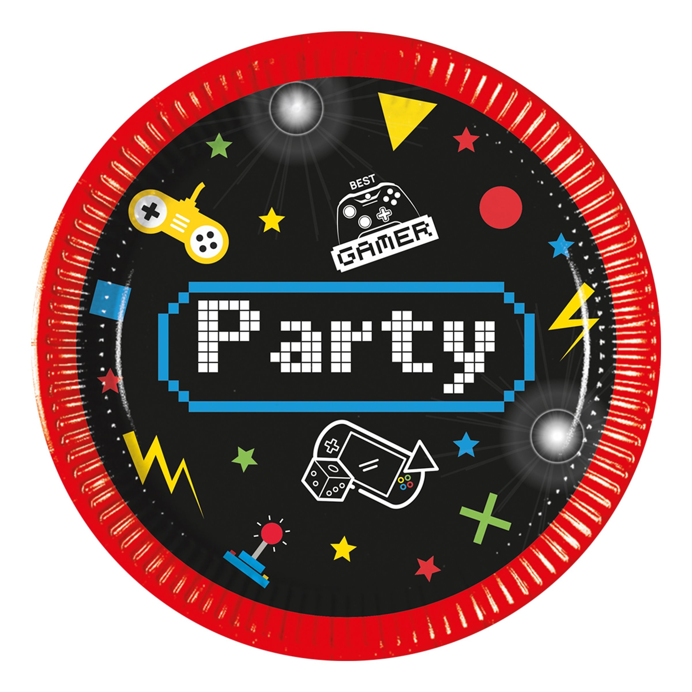 Pappersassietter Gaming Party - 8-pack