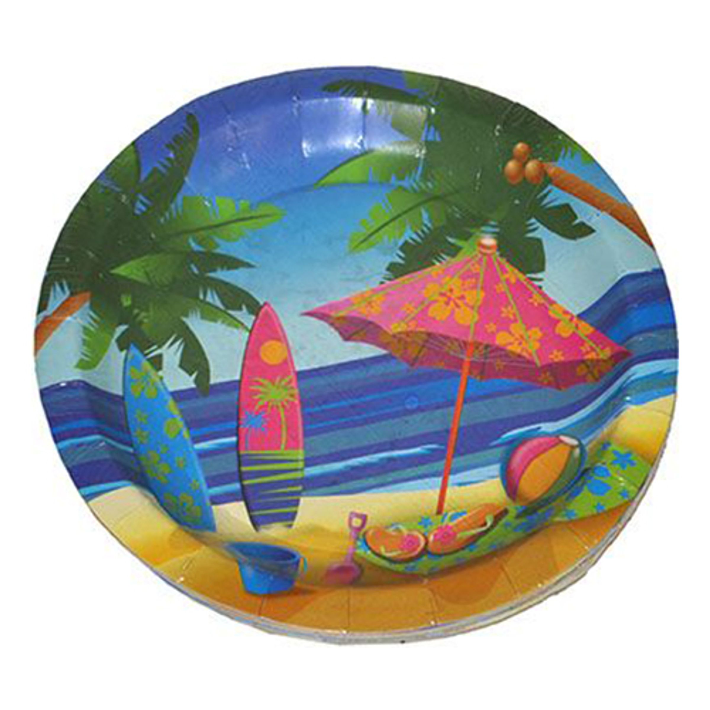 Läs mer om Pappersassietter Hawaii Beach - 8-pack