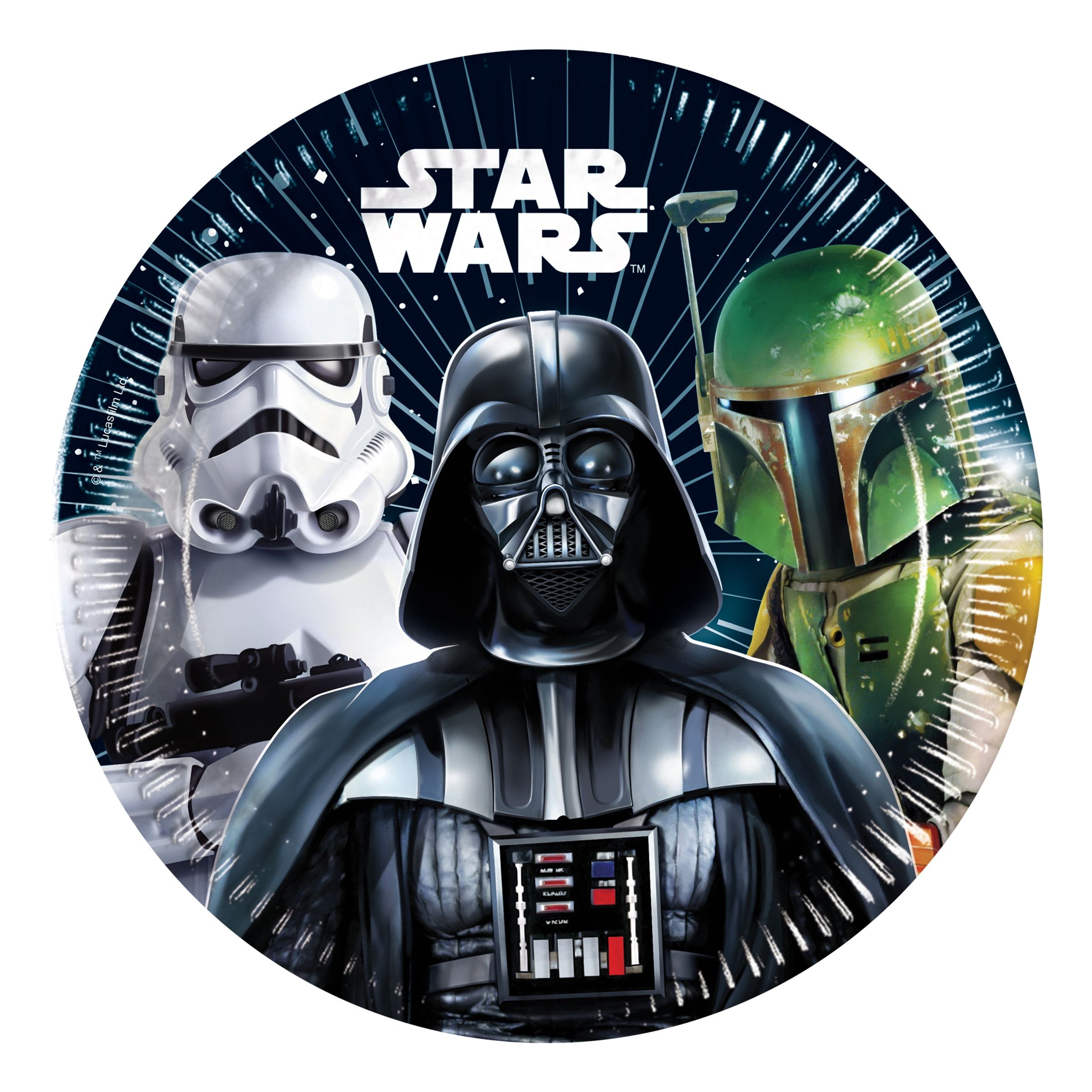 Läs mer om Pappersassietter Star Wars - 8-pack