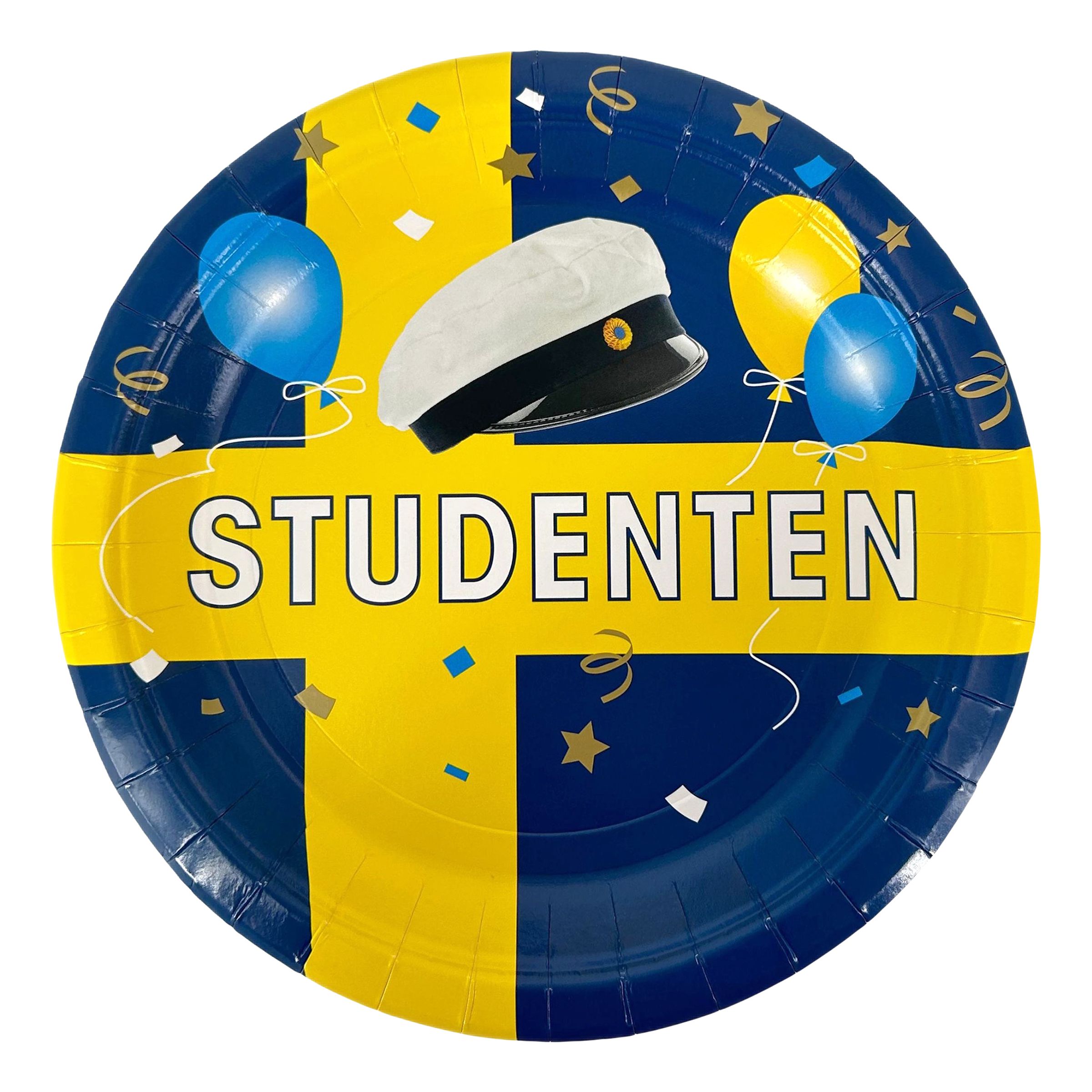 Pappersassietter Studenten - 6-pack | Hem - Teman - Färger - Blå | Maskeradspecialisten