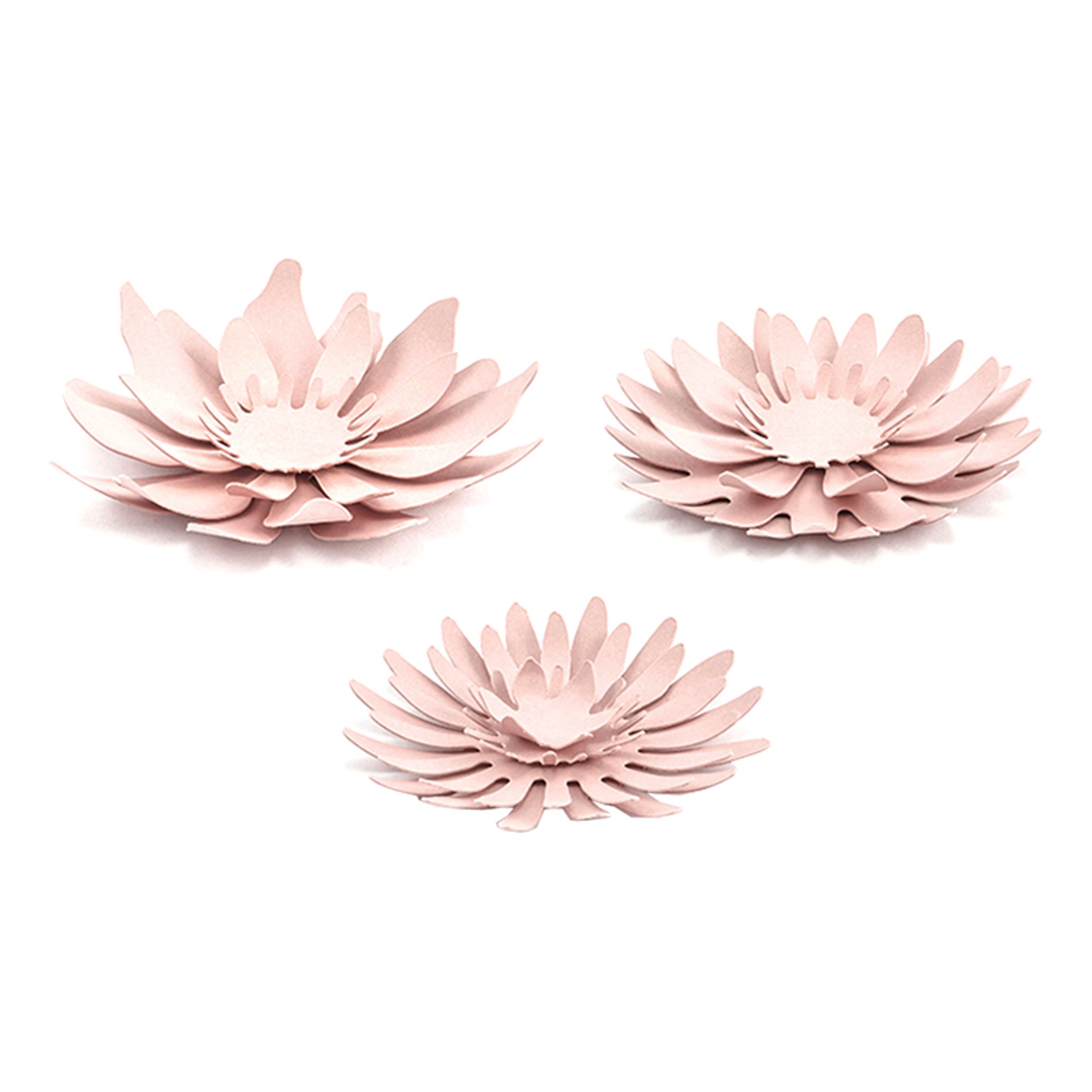 Läs mer om Pappersdekorationer Blommor Rosa - 3-pack