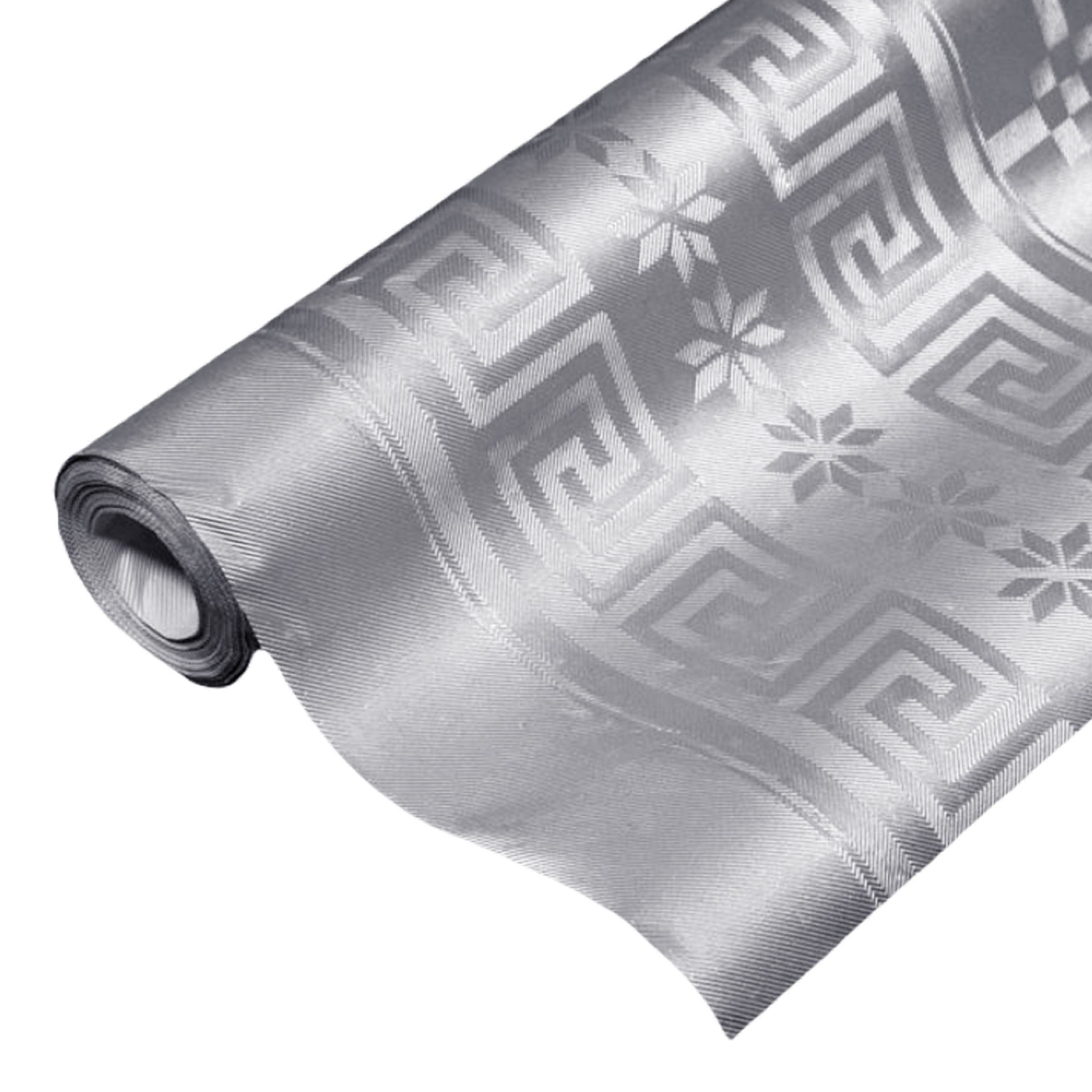 Pappersduk Damast Silver | Hem - Festartiklar - Dukning - Bordsdukar | Pryloteket