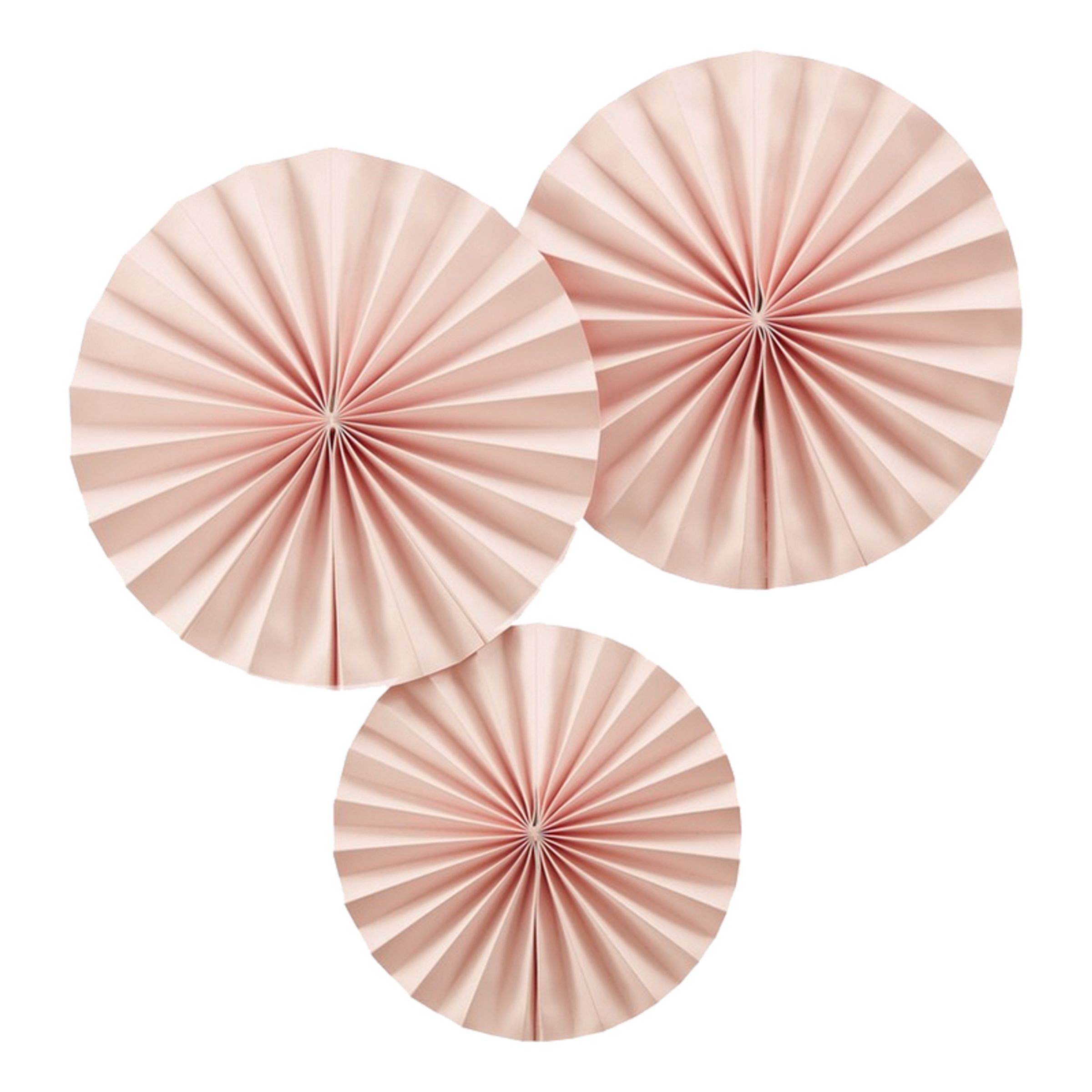 Läs mer om Pappersfjädrar Ljusrosa Hängande Dekoration - 3-pack