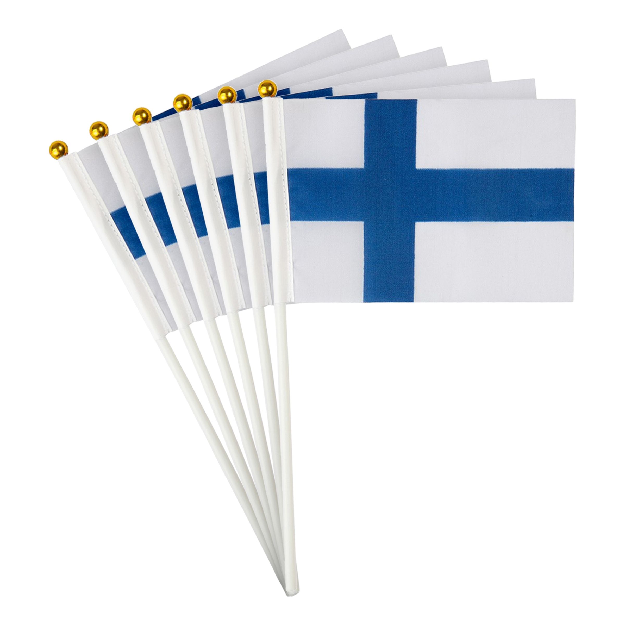 Pappersflaggor Finland - 6-pack