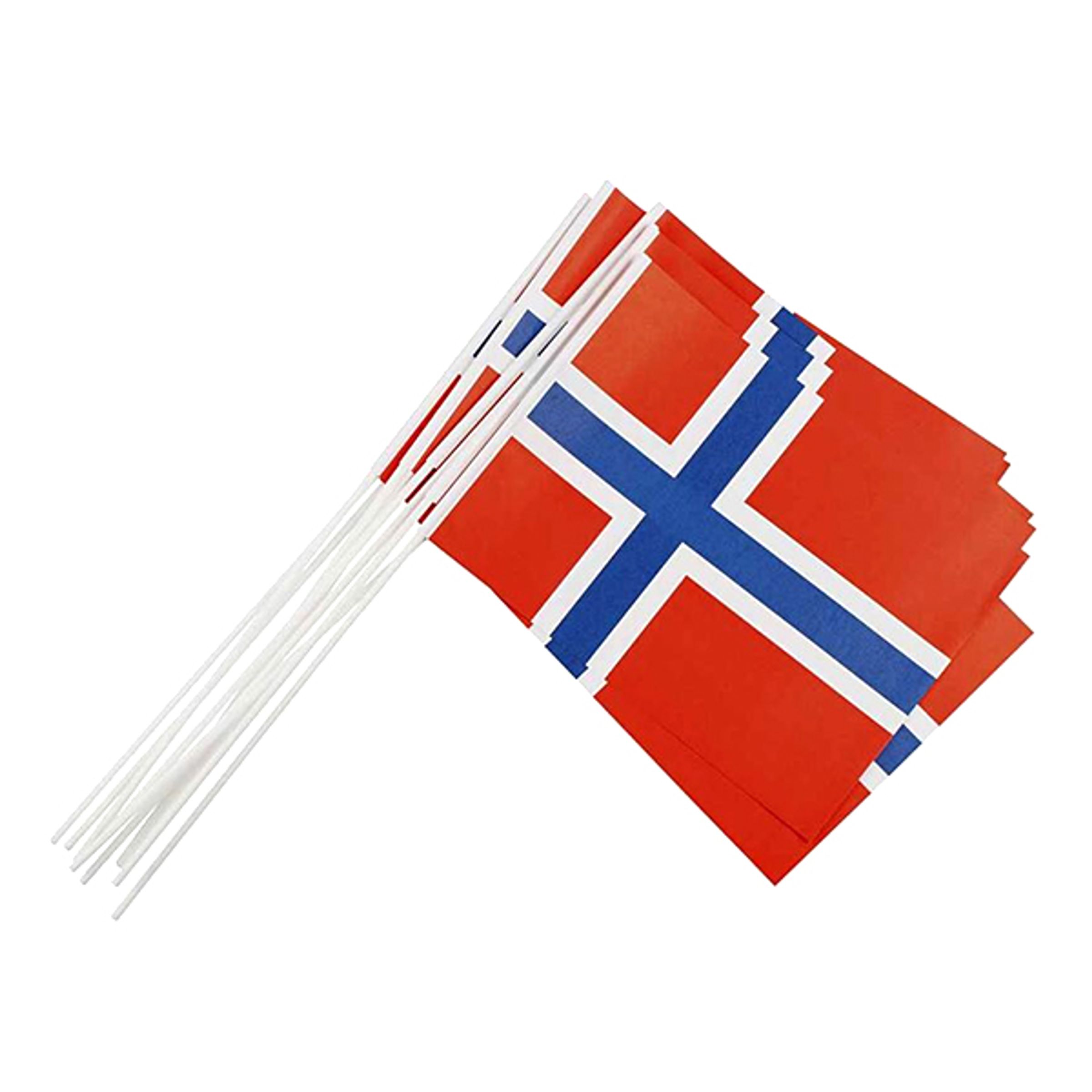 Läs mer om Pappersflaggor Norge - 10-pack