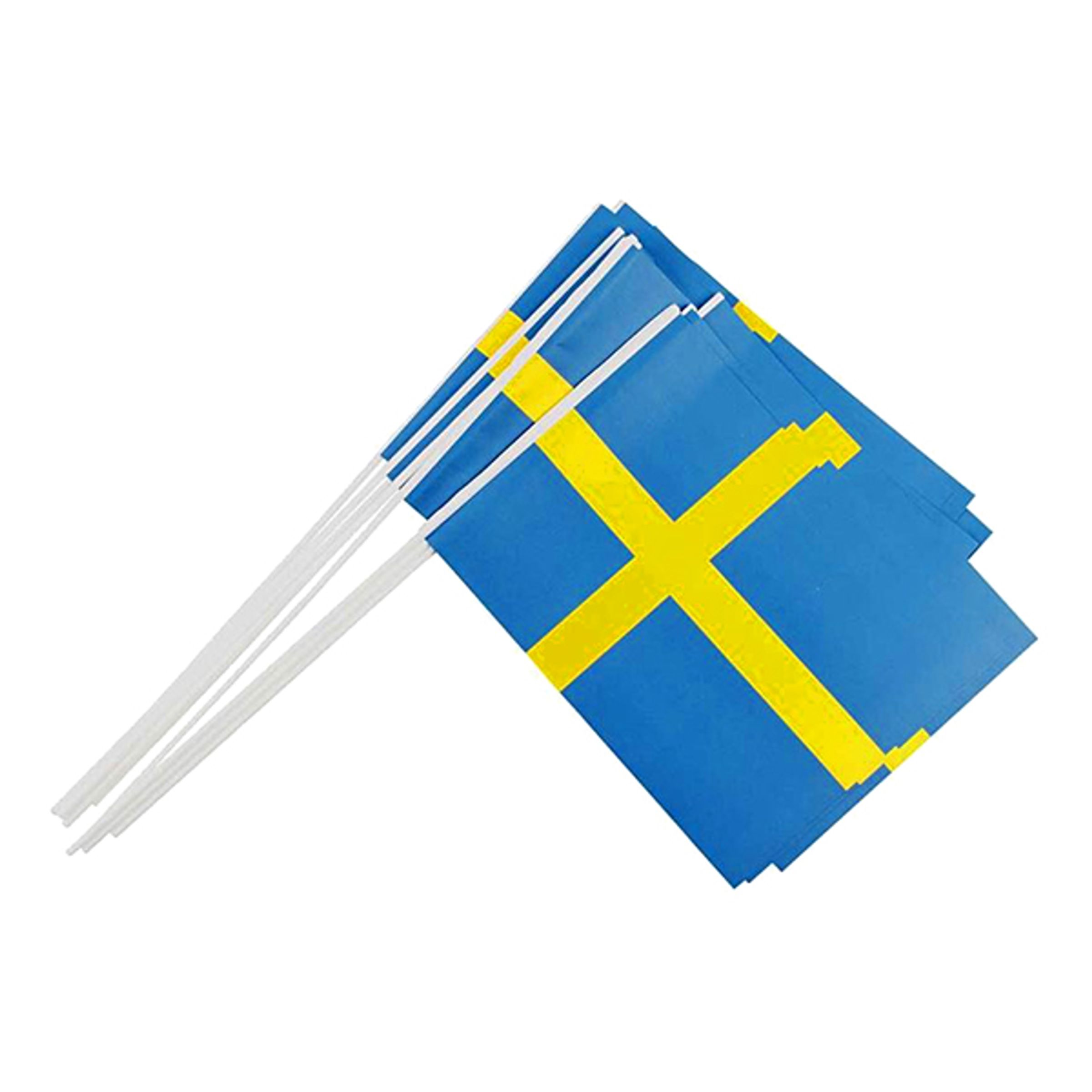 Pappersflaggor Sverige - 10-pack